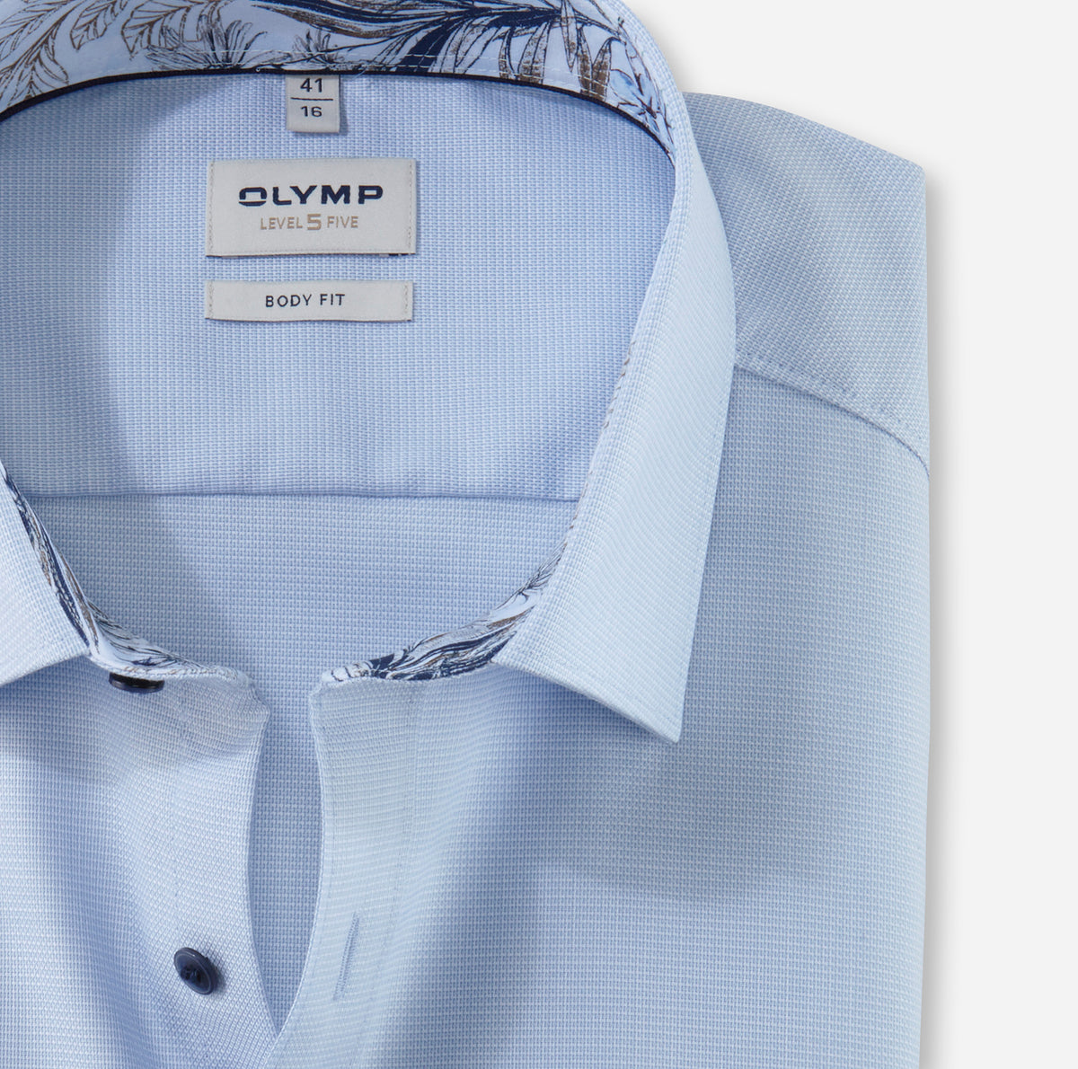 Olymp Herren Hemden lang  Bleu