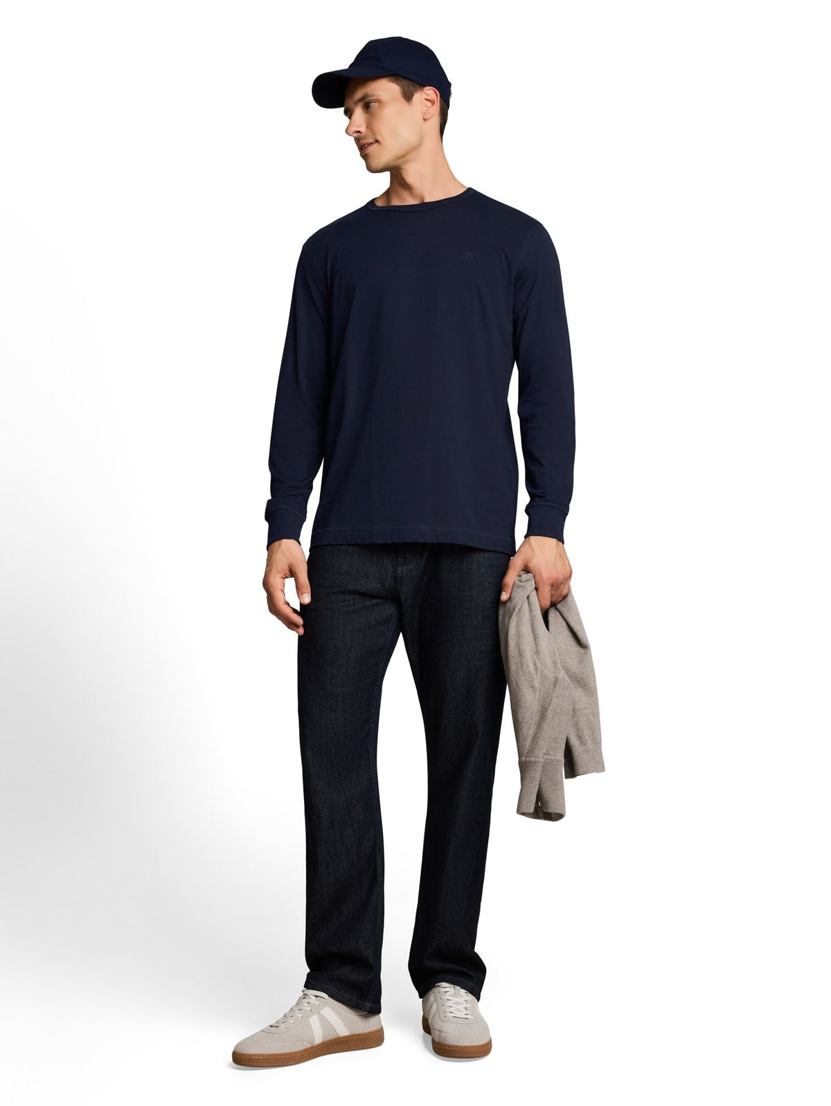 Tom Tailor Herren T-Shirts lang Sky Captain Blu