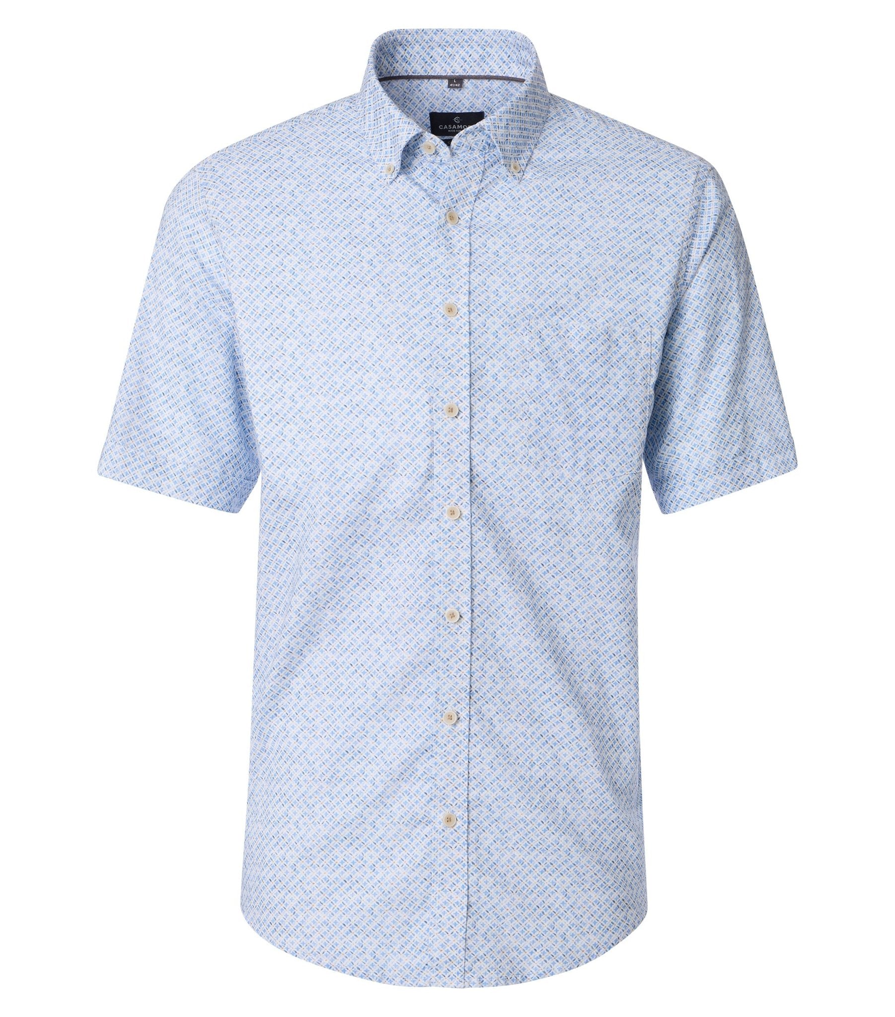 Casa Moda Herren Hemden kurz  Blau