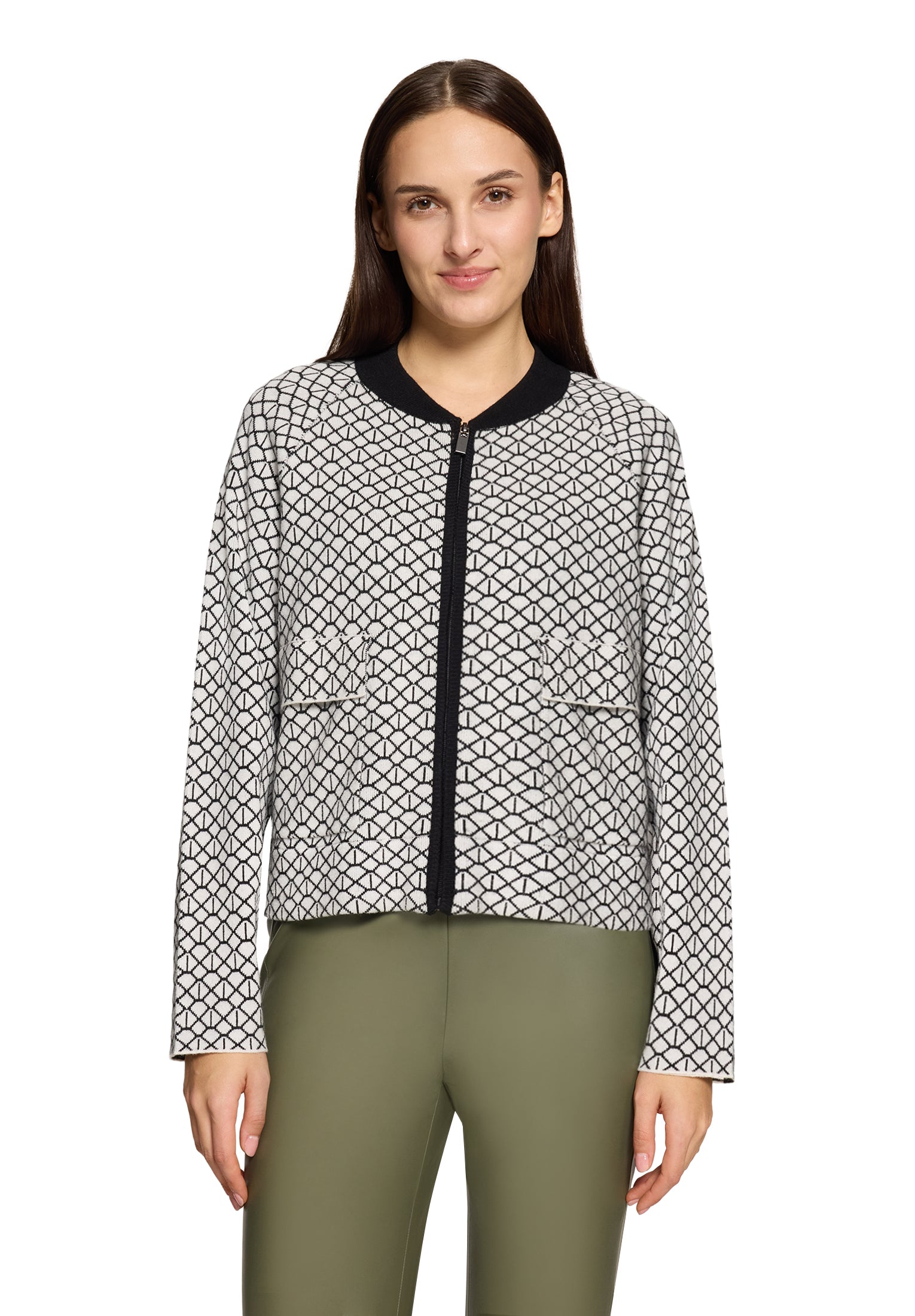 Betty & Co Damen Strickjacken Cream/Black