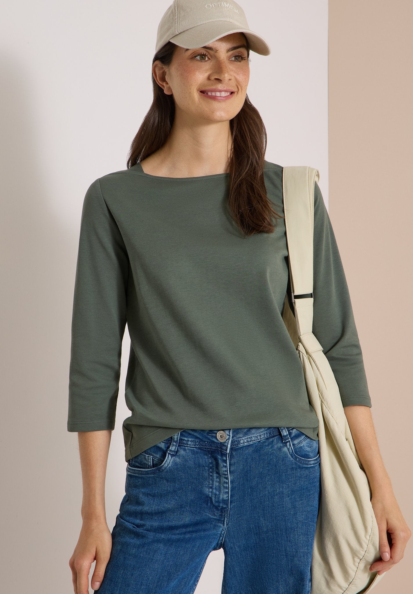 Cecil Damen T-Shirts Dried Oli
