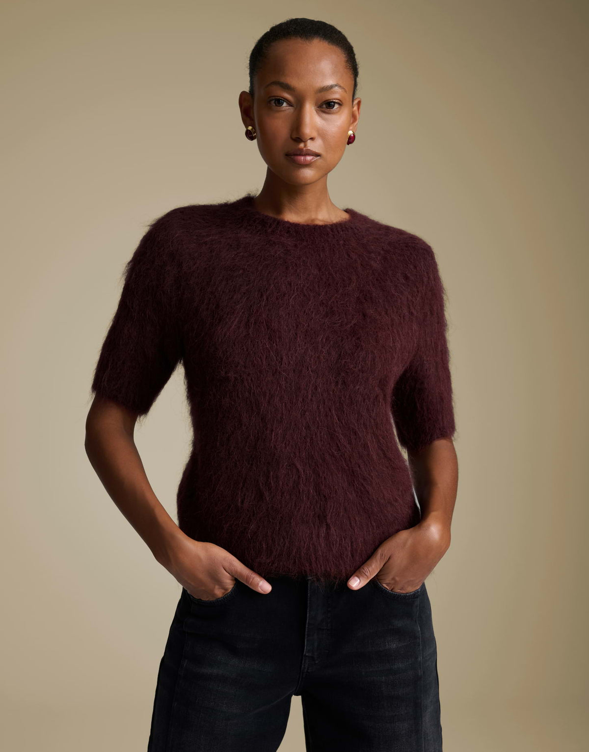 Someday Damen Pullover Mahogany