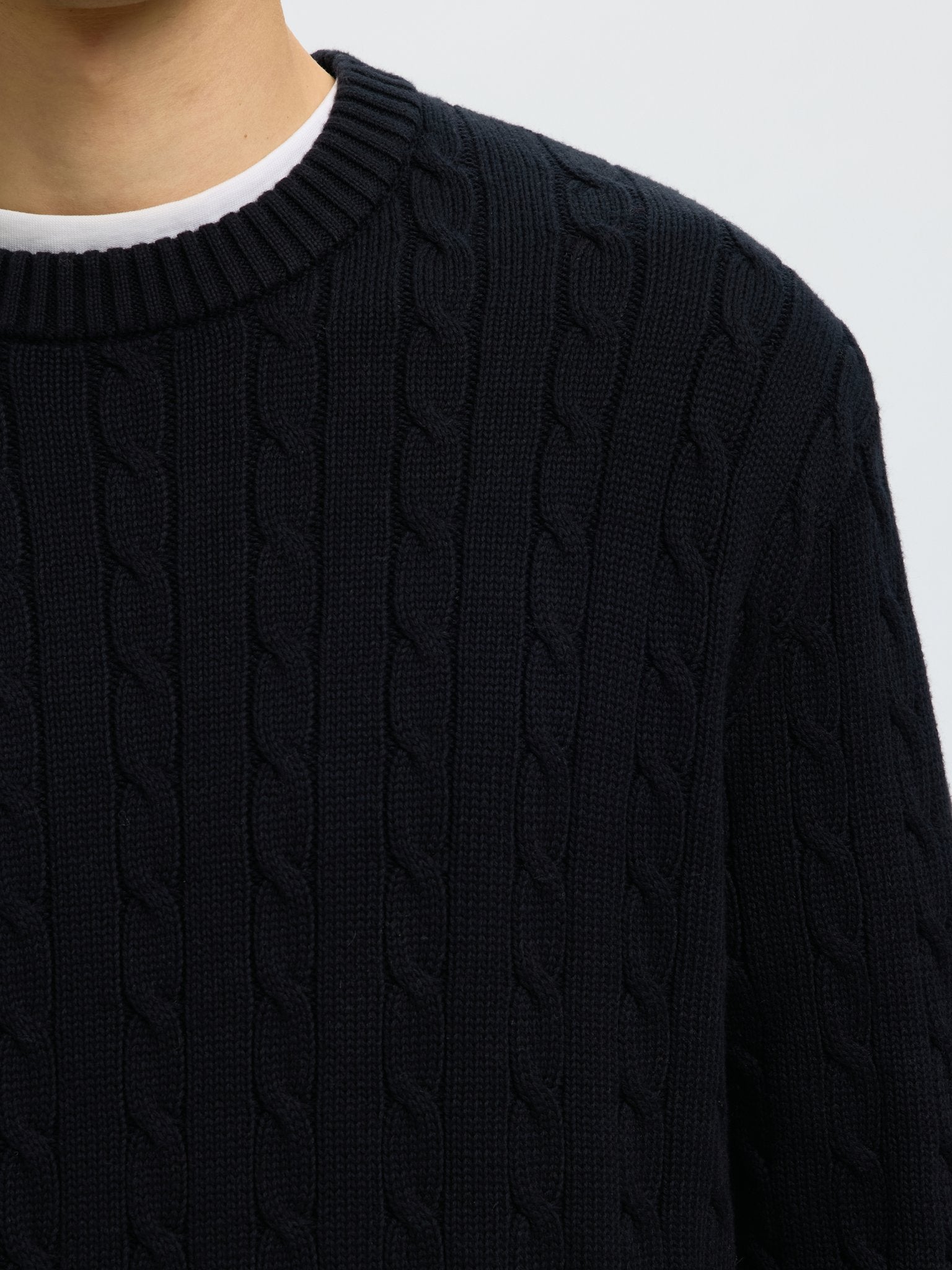 Selected homme Herren Pullover  Black