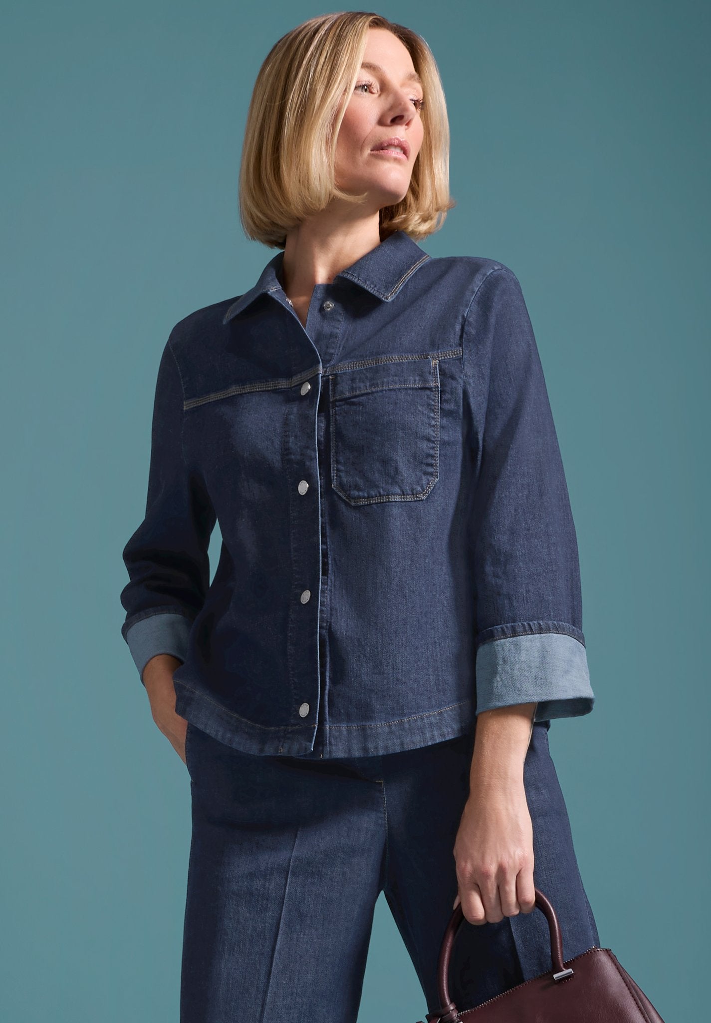 Bianca Damen Blazer Dark Denim