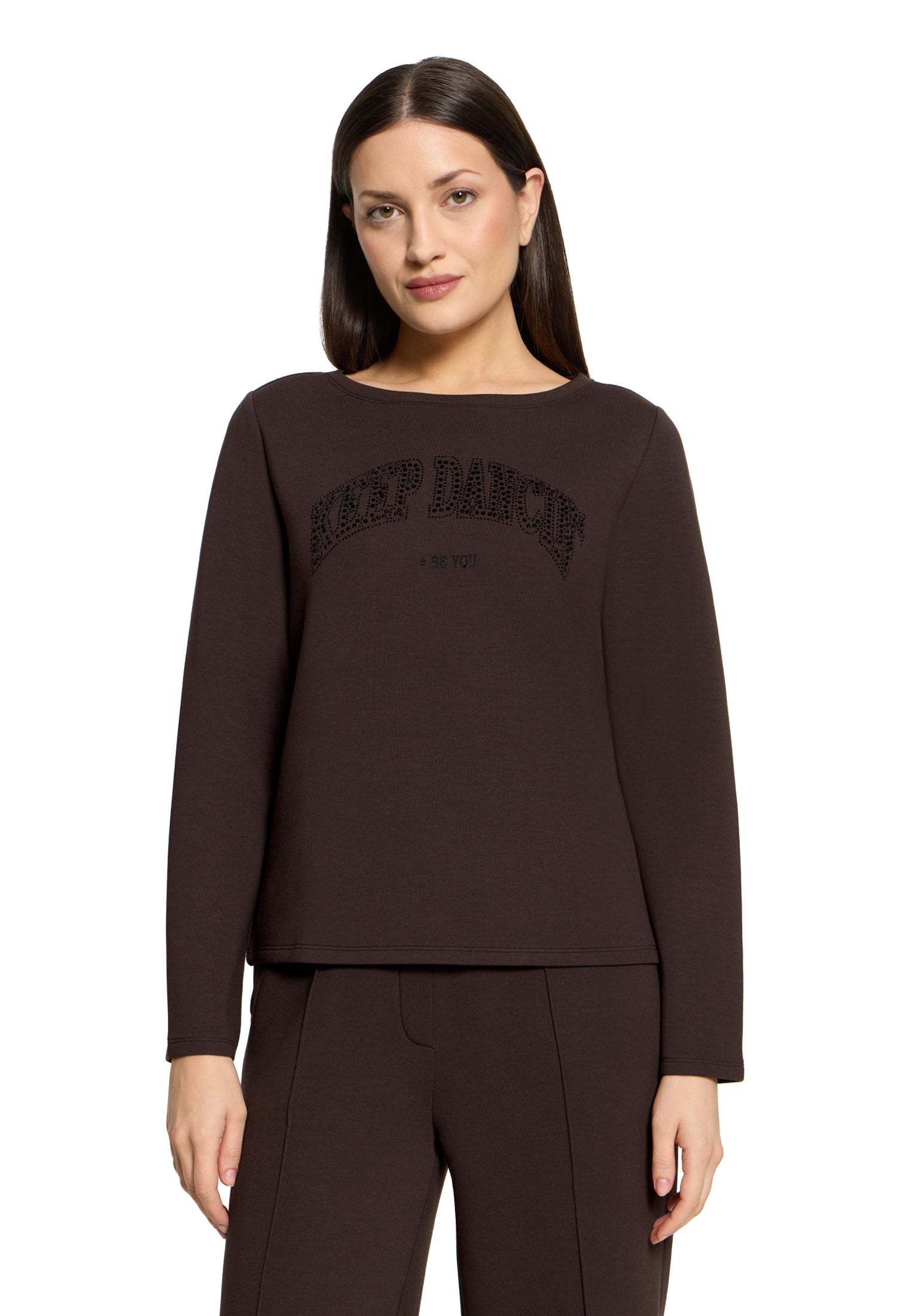 Cartoon Damen Sweatshirts Patch Brown/Bla