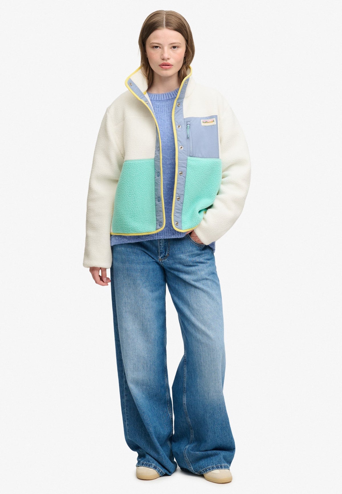 Superdry Damen Sweatjacken D Off White