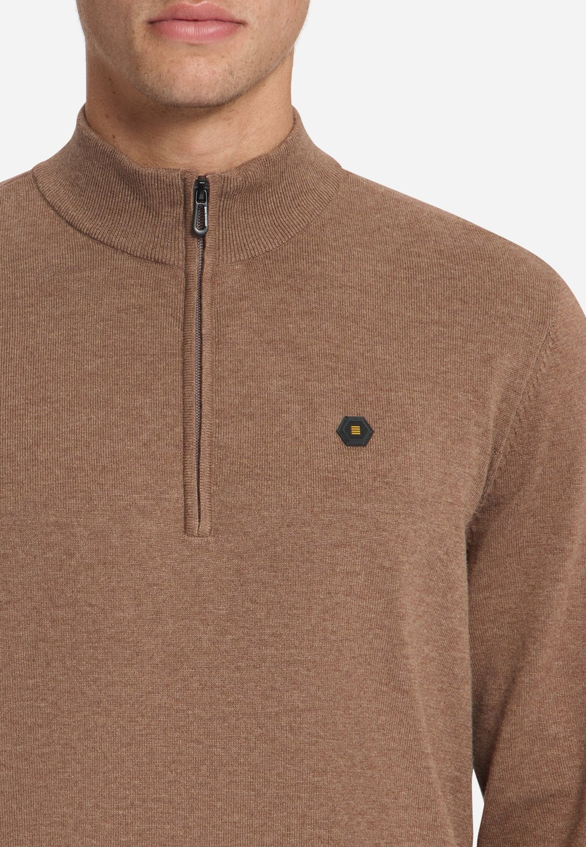 No Excess Herren Pullover Light Brown
