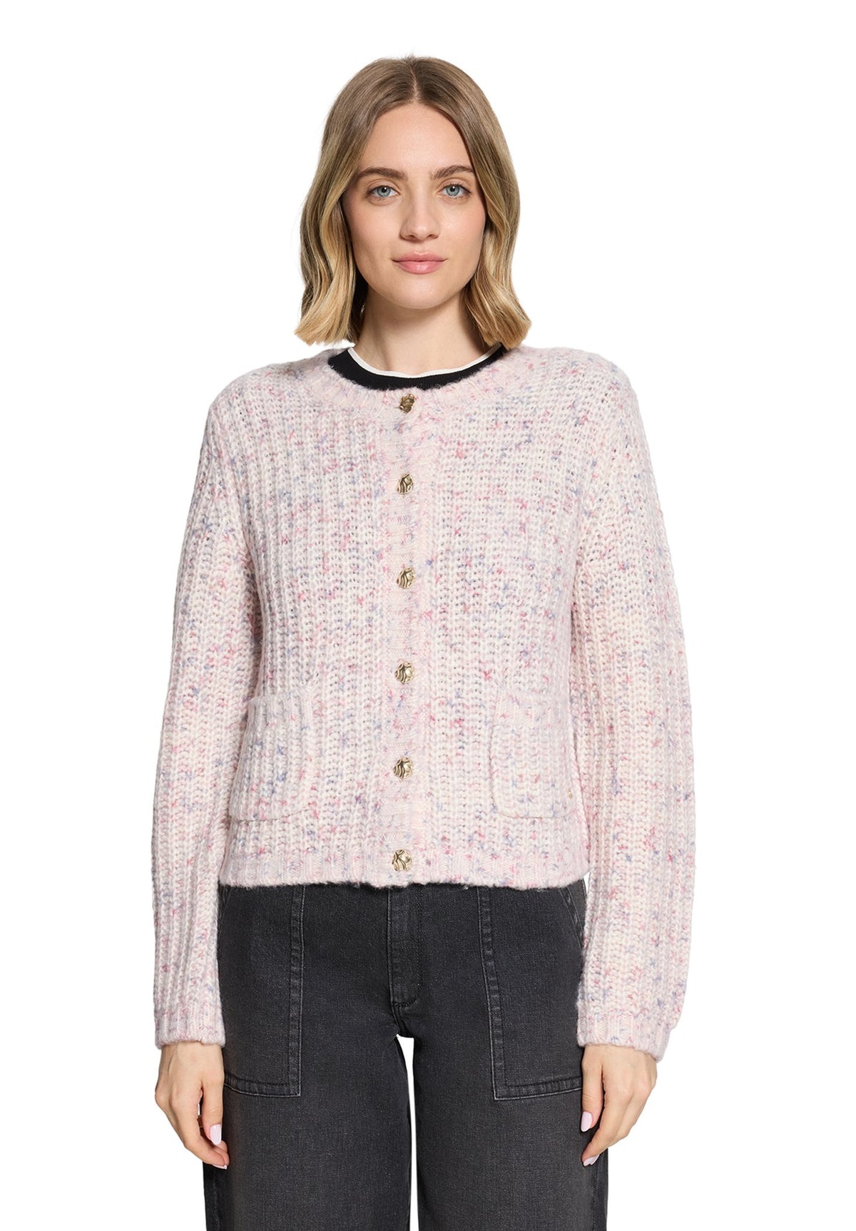 Betty & Co Damen Strickjacken Cream/Dark Red