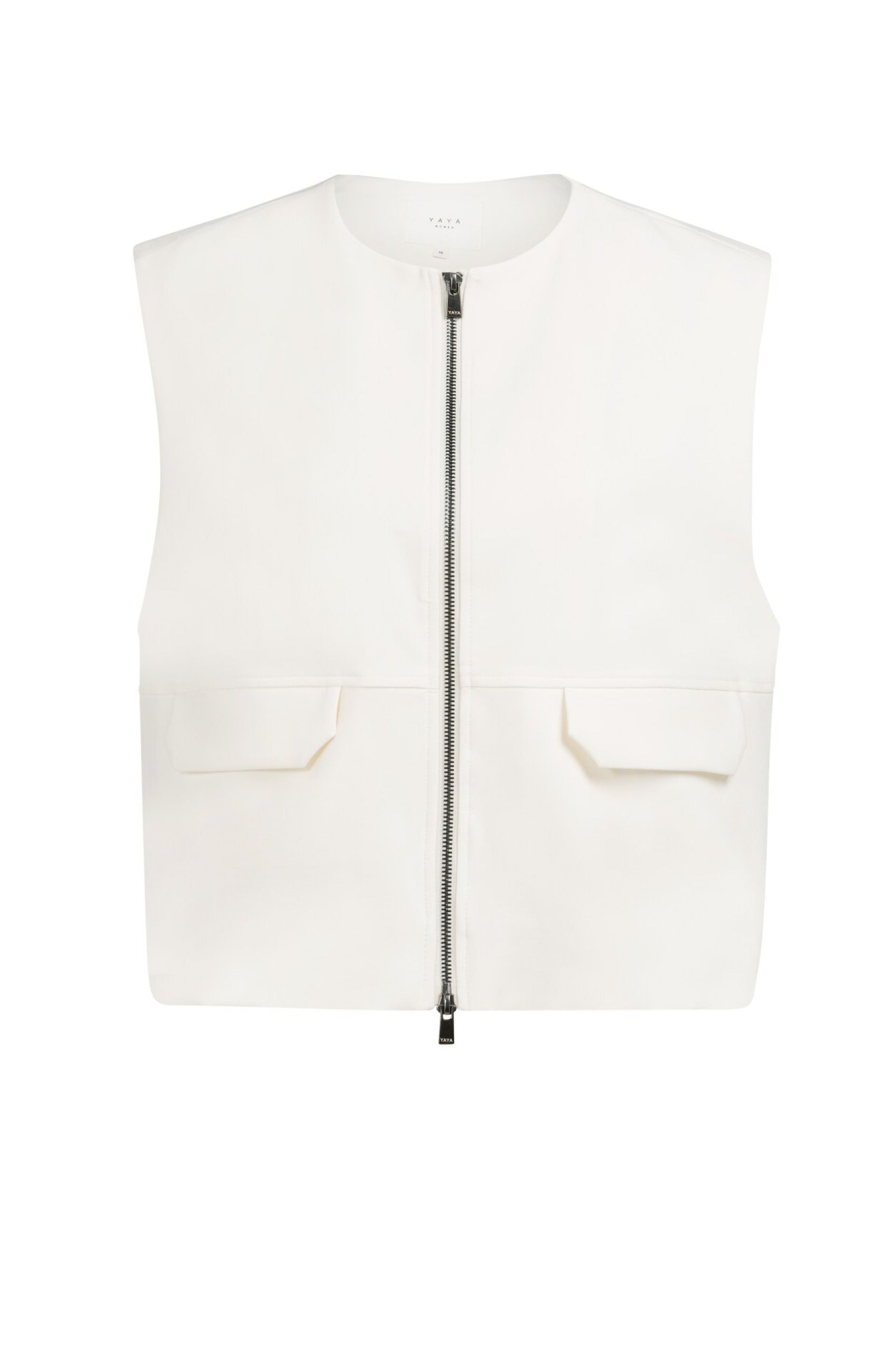 Ärmellose Webjacke mit ballonförmigem Saum