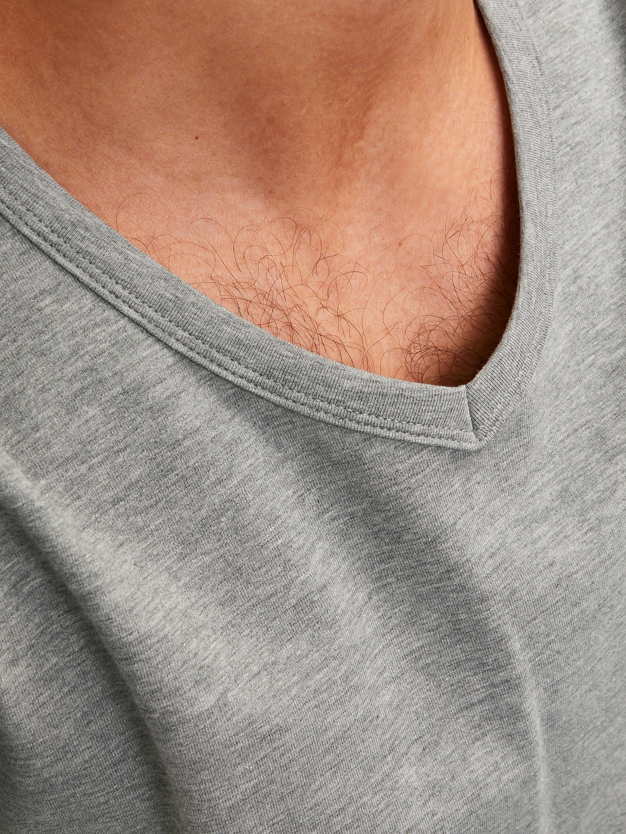 Jack & Jones Herren T-Shirts kurz Light Grey Mela