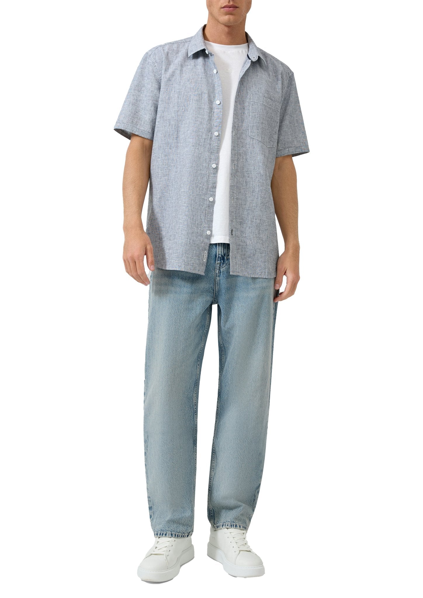QS by S.Oliver Herren Hemden lang Blue
