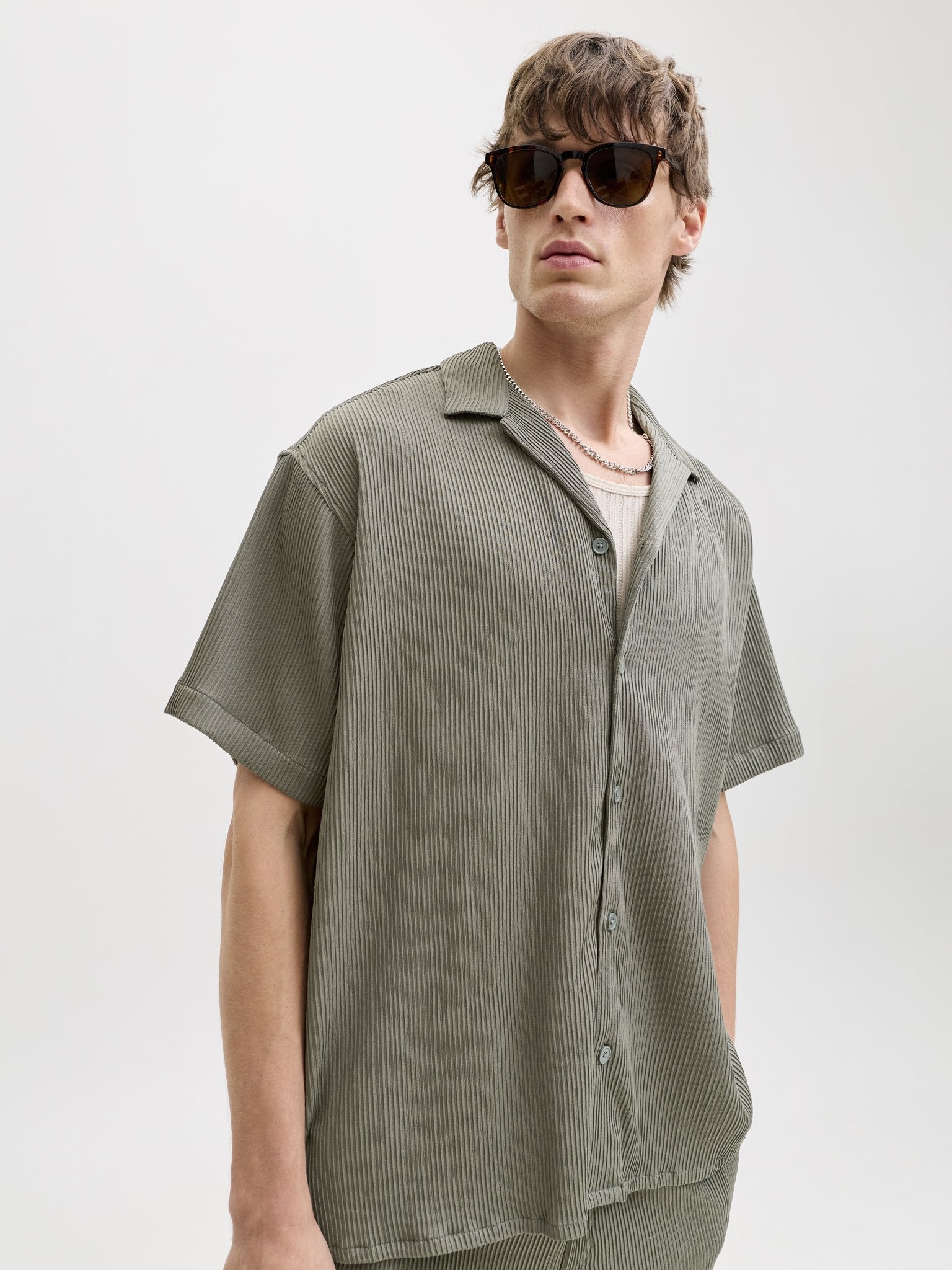 Jack & Jones Herren Hemden lang Dusty Olive