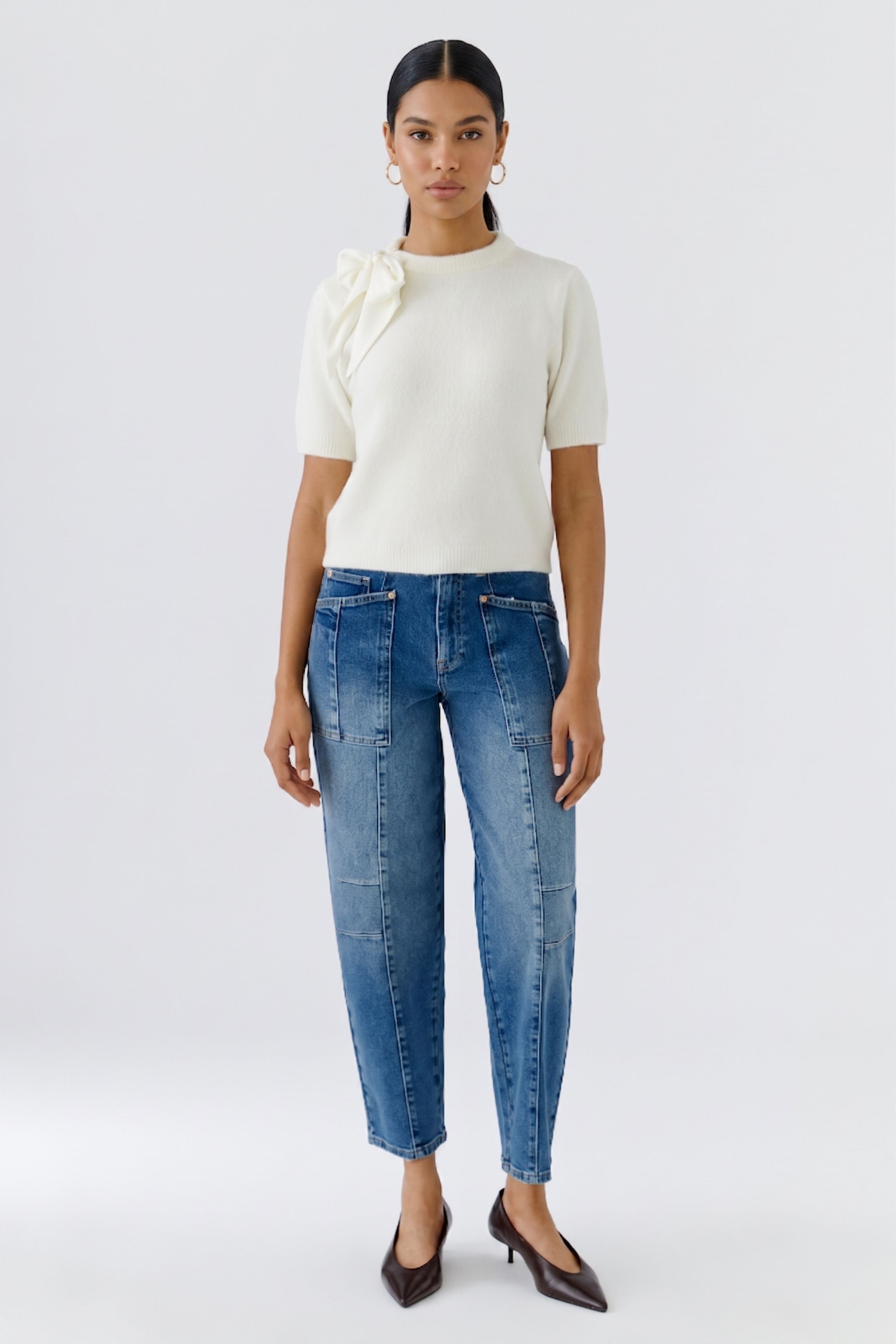 Oui Damen Jeans  Blue