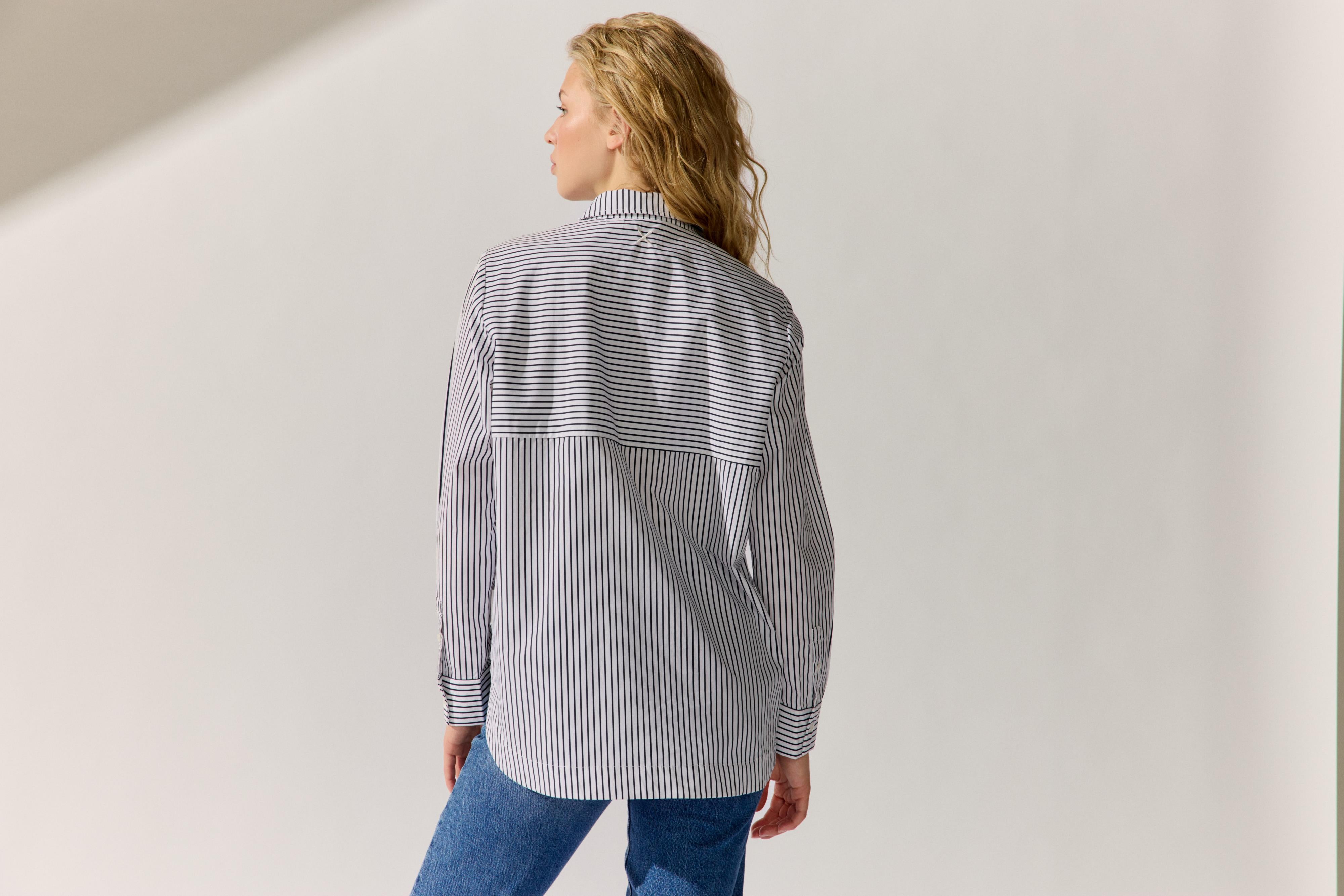 Fashion People Damen Blusen Night Blue Stri