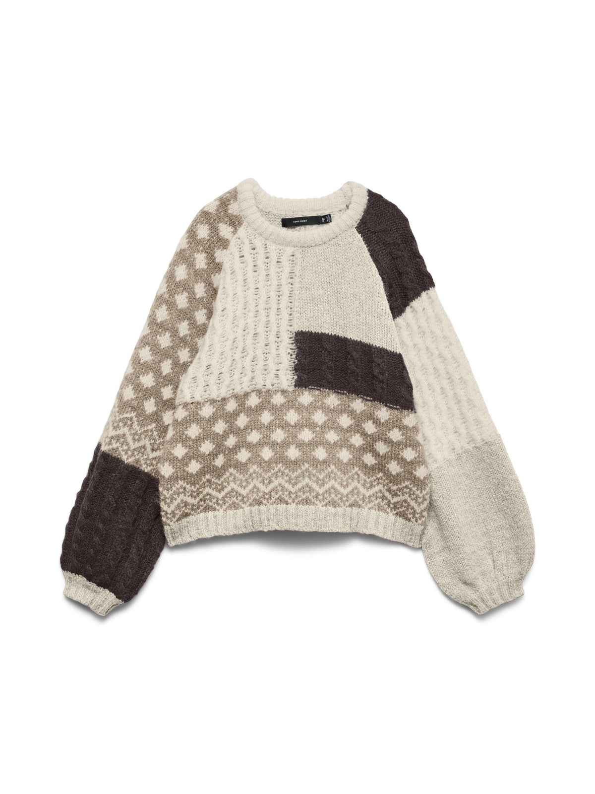 Vero Moda Damen Pullover Birch/Choclate