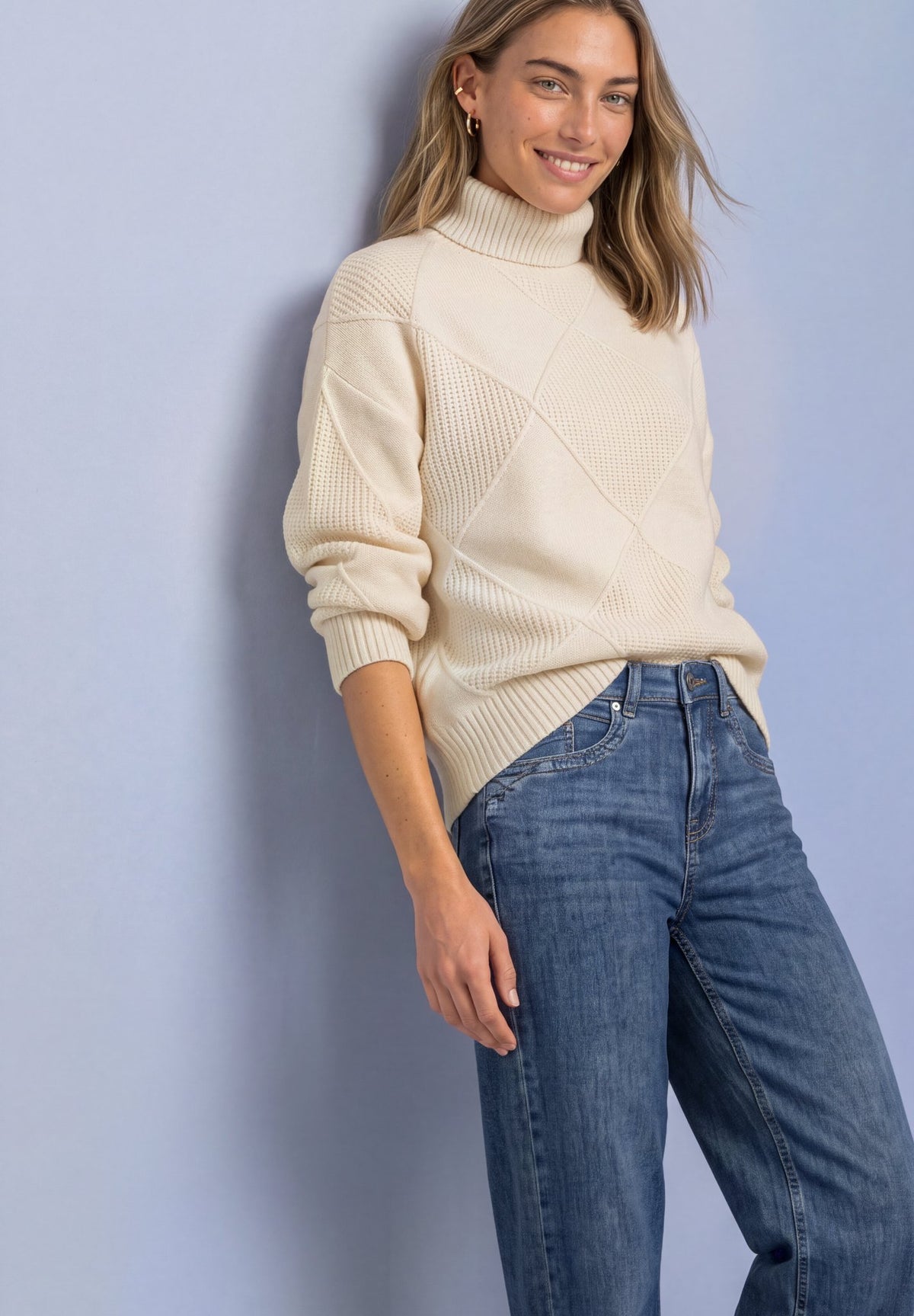 Street One Damen Pullover  Pure Beig