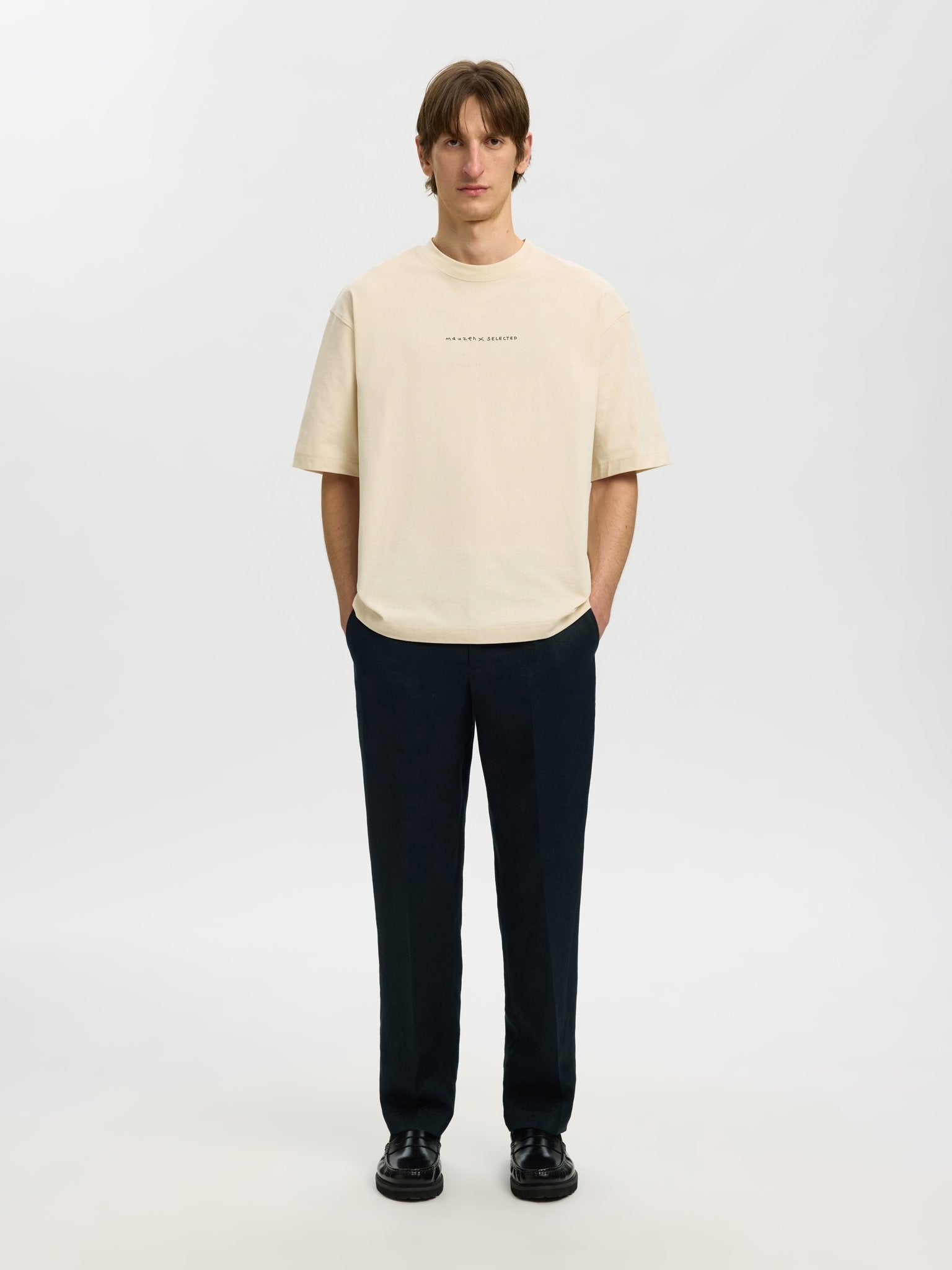 Selected homme Herren T-Shirts kurz Birch