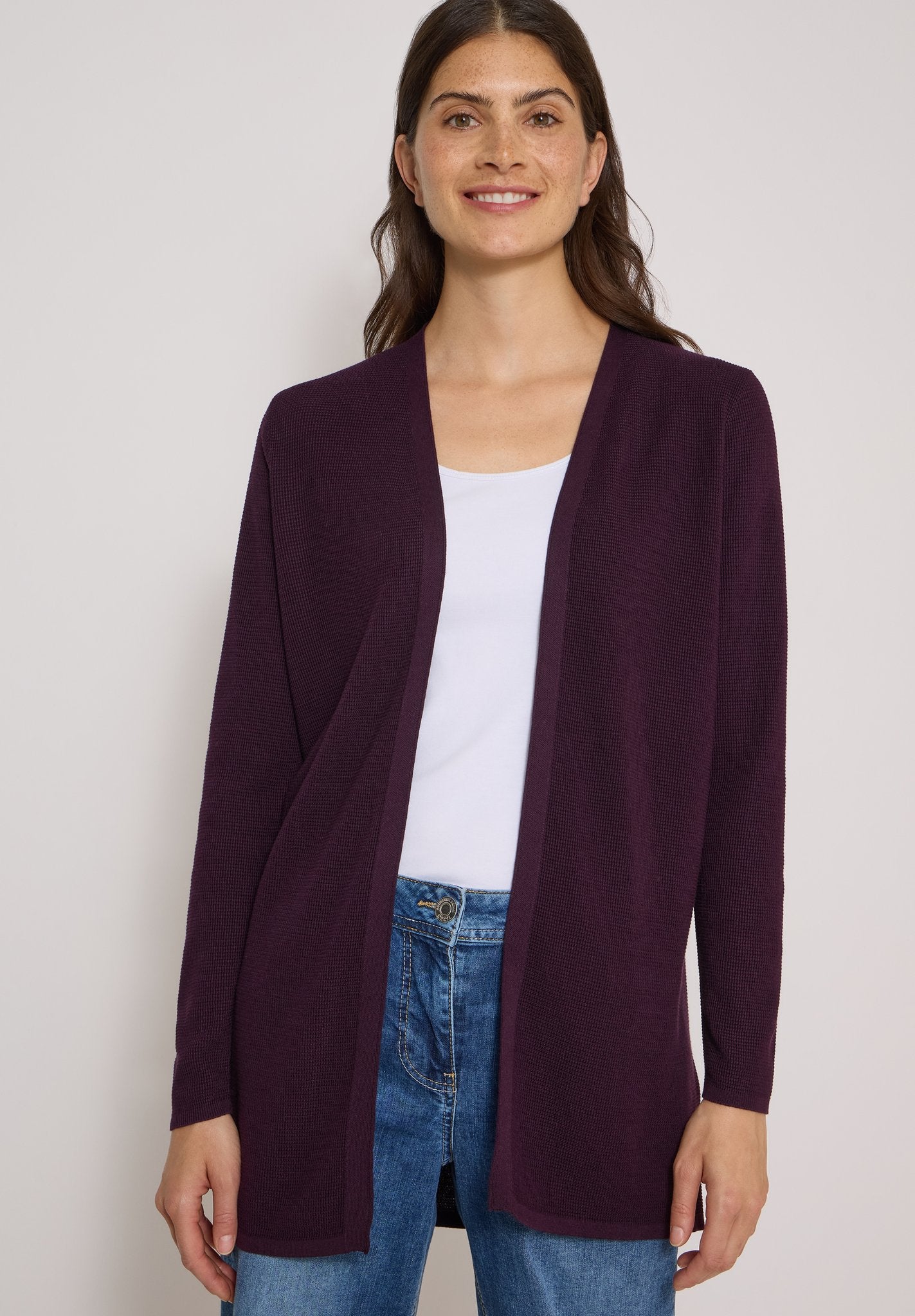 Cecil Damen Strickjacken Eggplant