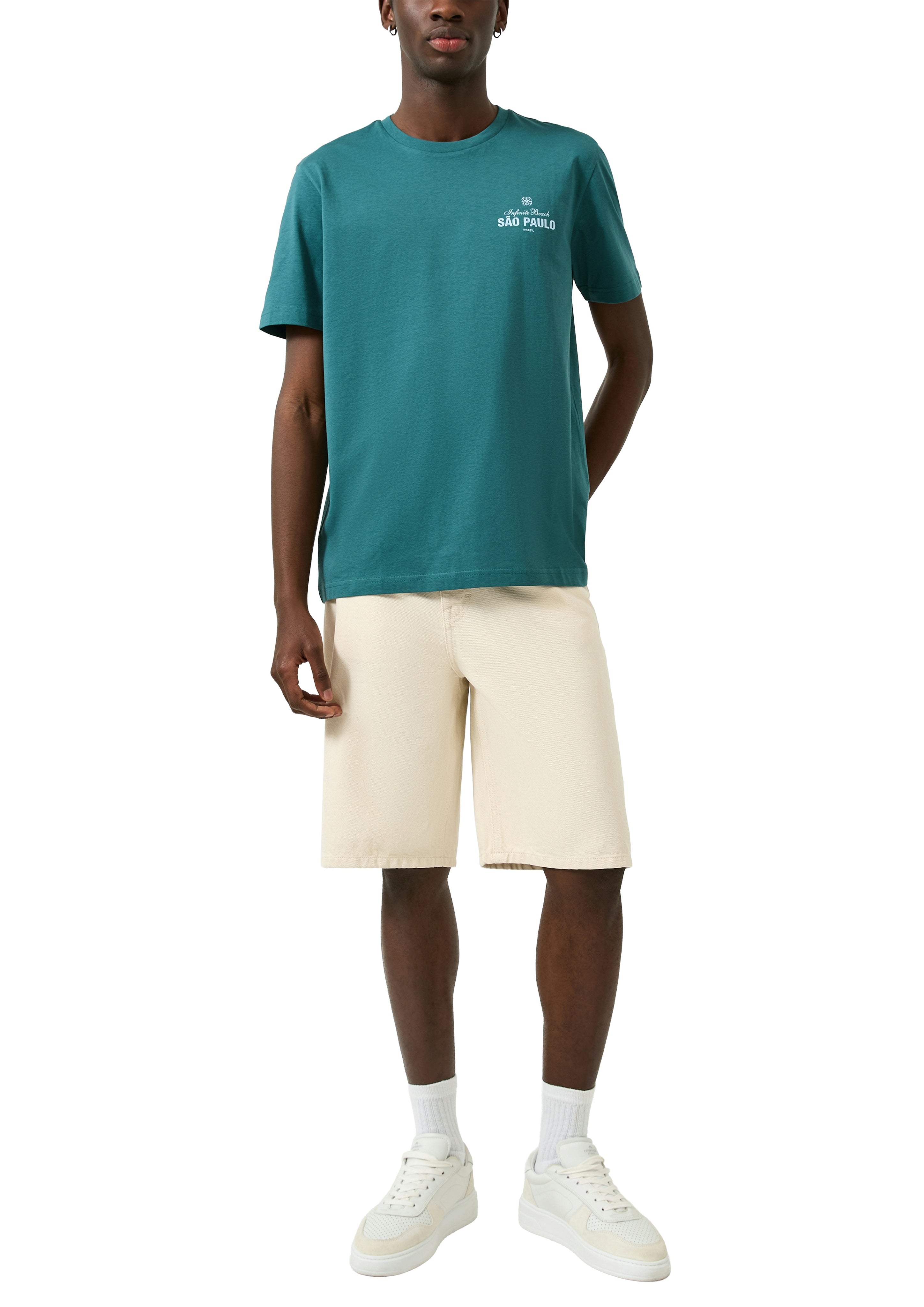 QS by S.Oliver Herren T-Shirts kurz Blue Green