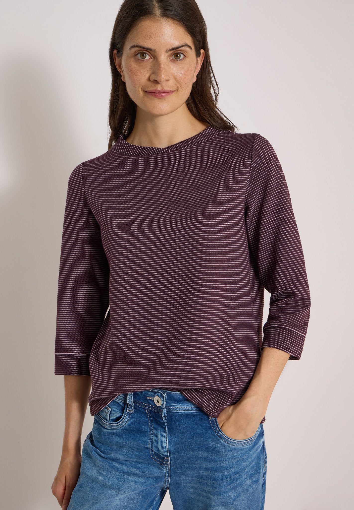 Cecil Damen T-Shirts Berry Red