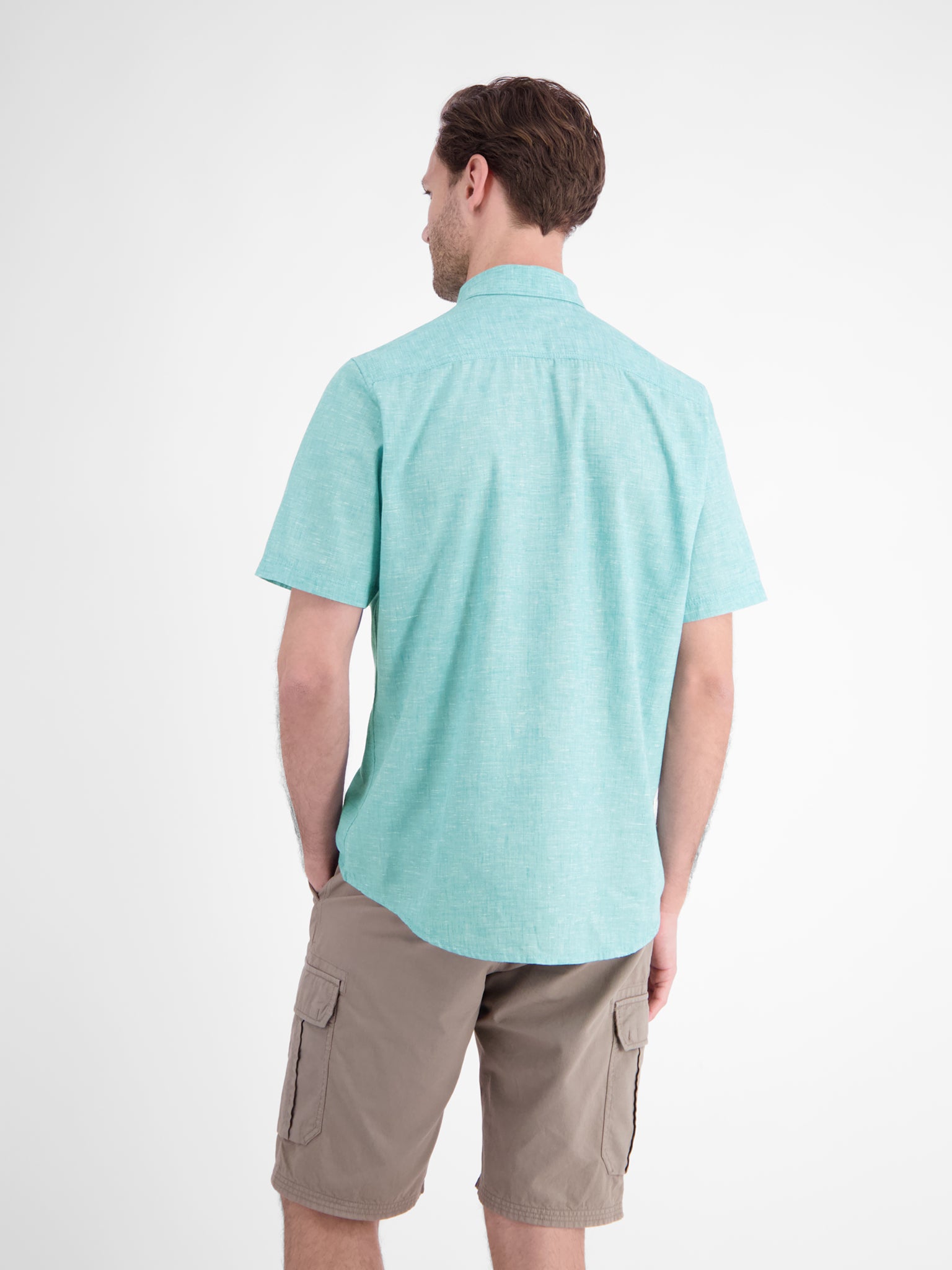 Lerros Herren Hemden kurz Reef Blue