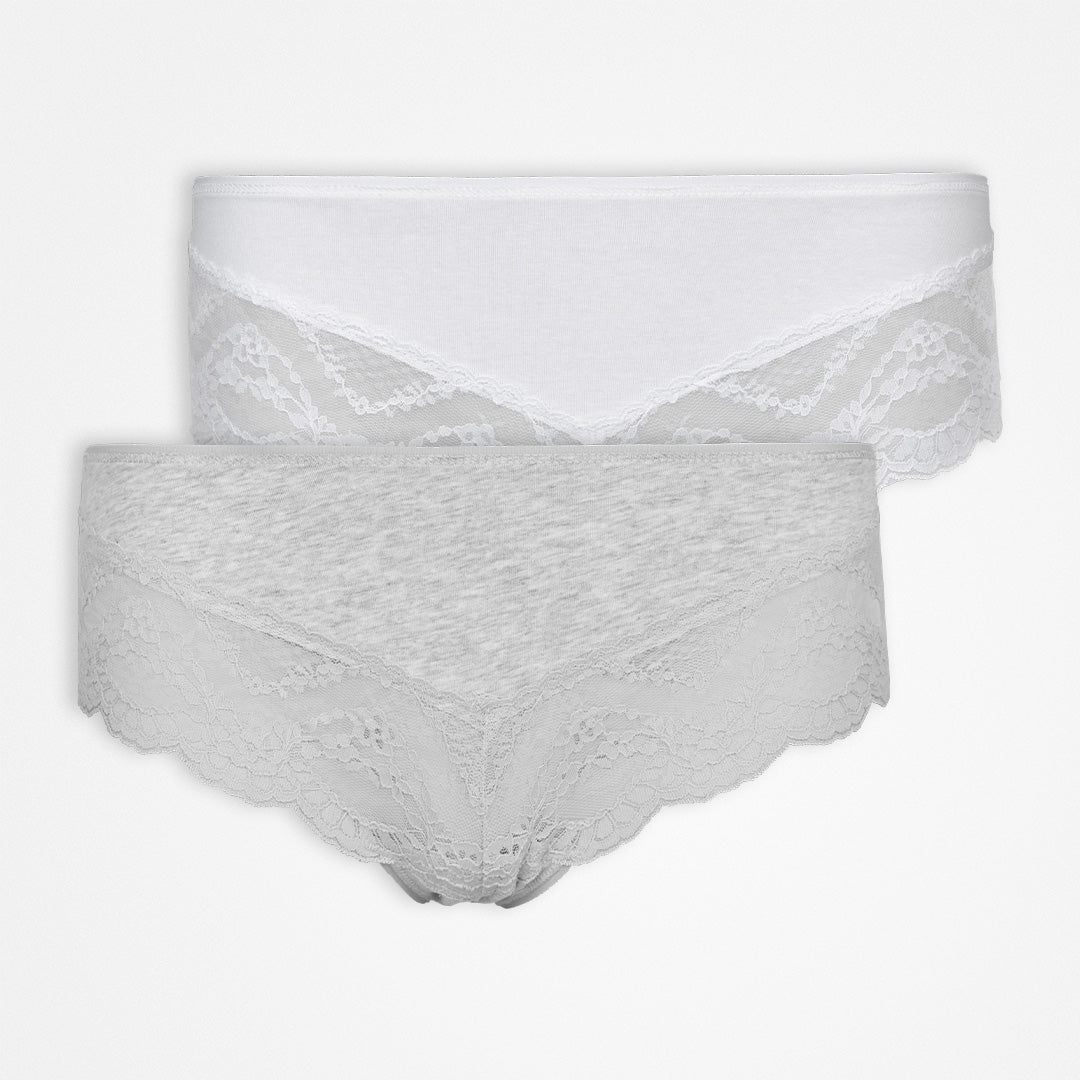Snocks Slip  Grey/White