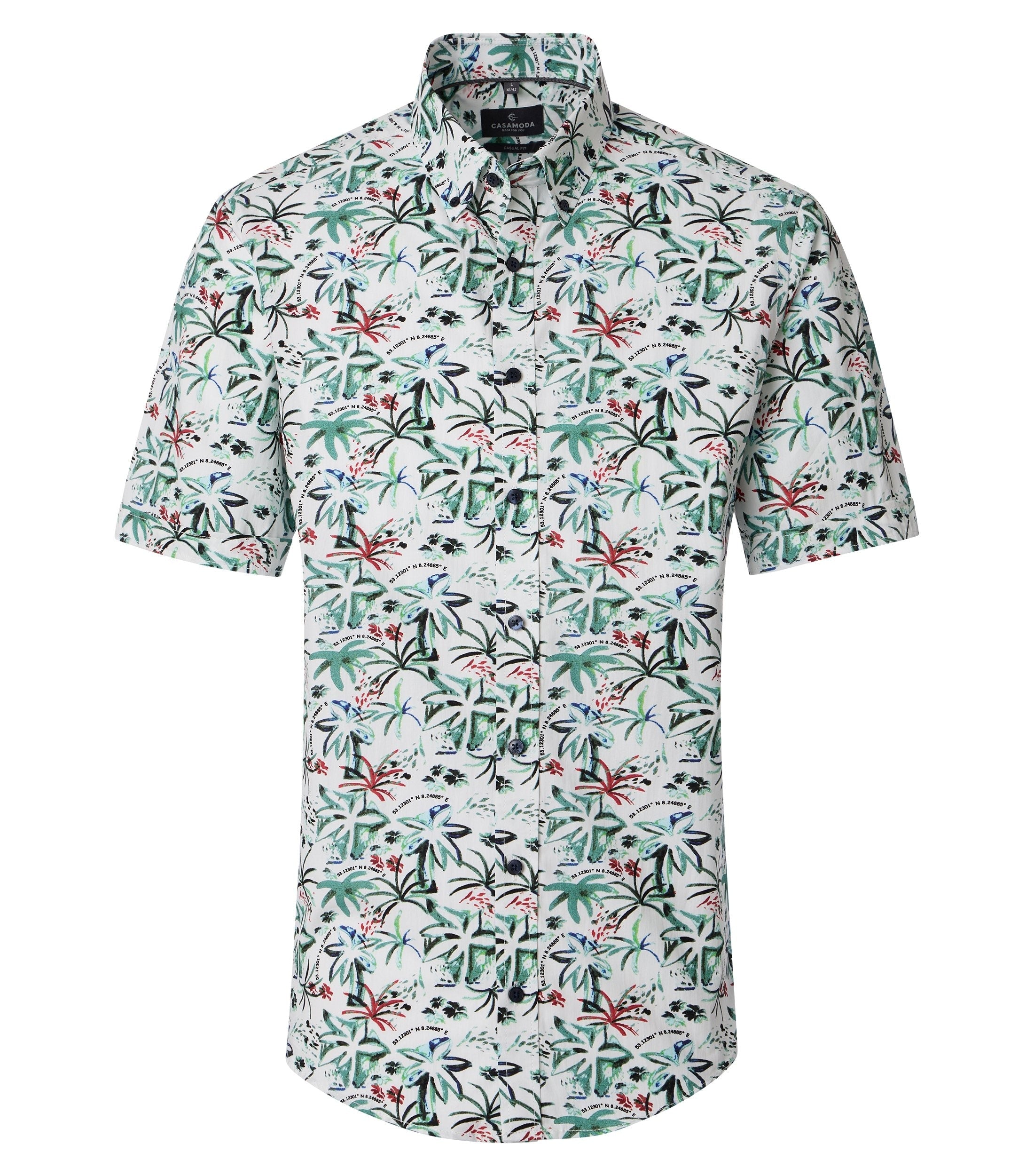 Casa Moda Herren Hemden kurz  Gruen
