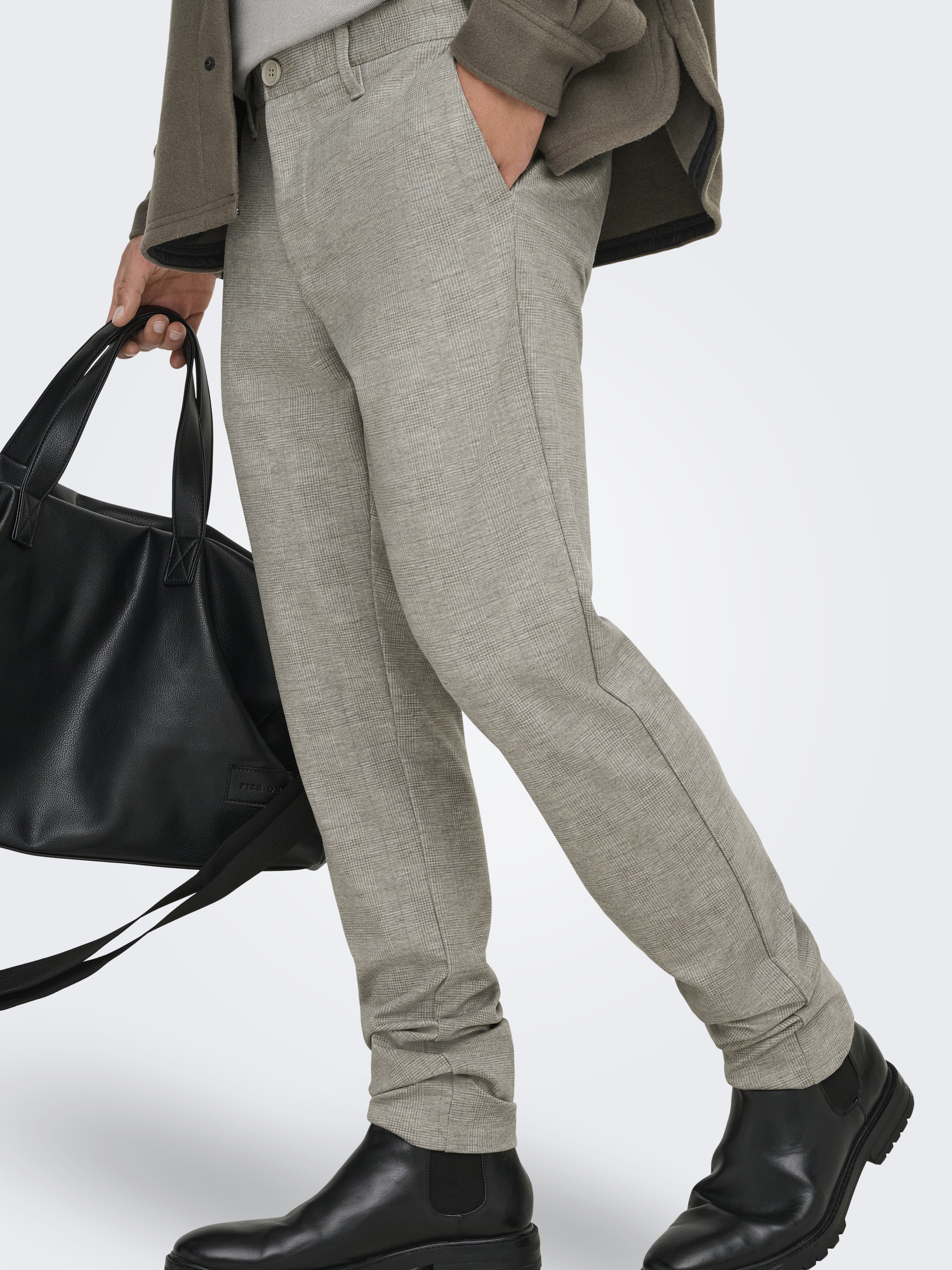Only & Sons Herren Hosen Chinchilla