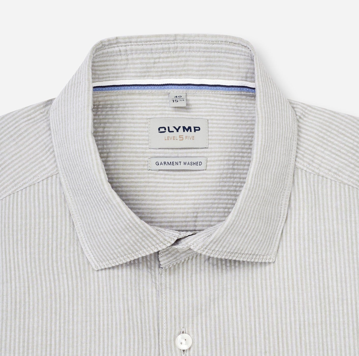 Olymp Herren Hemden lang  Oliv