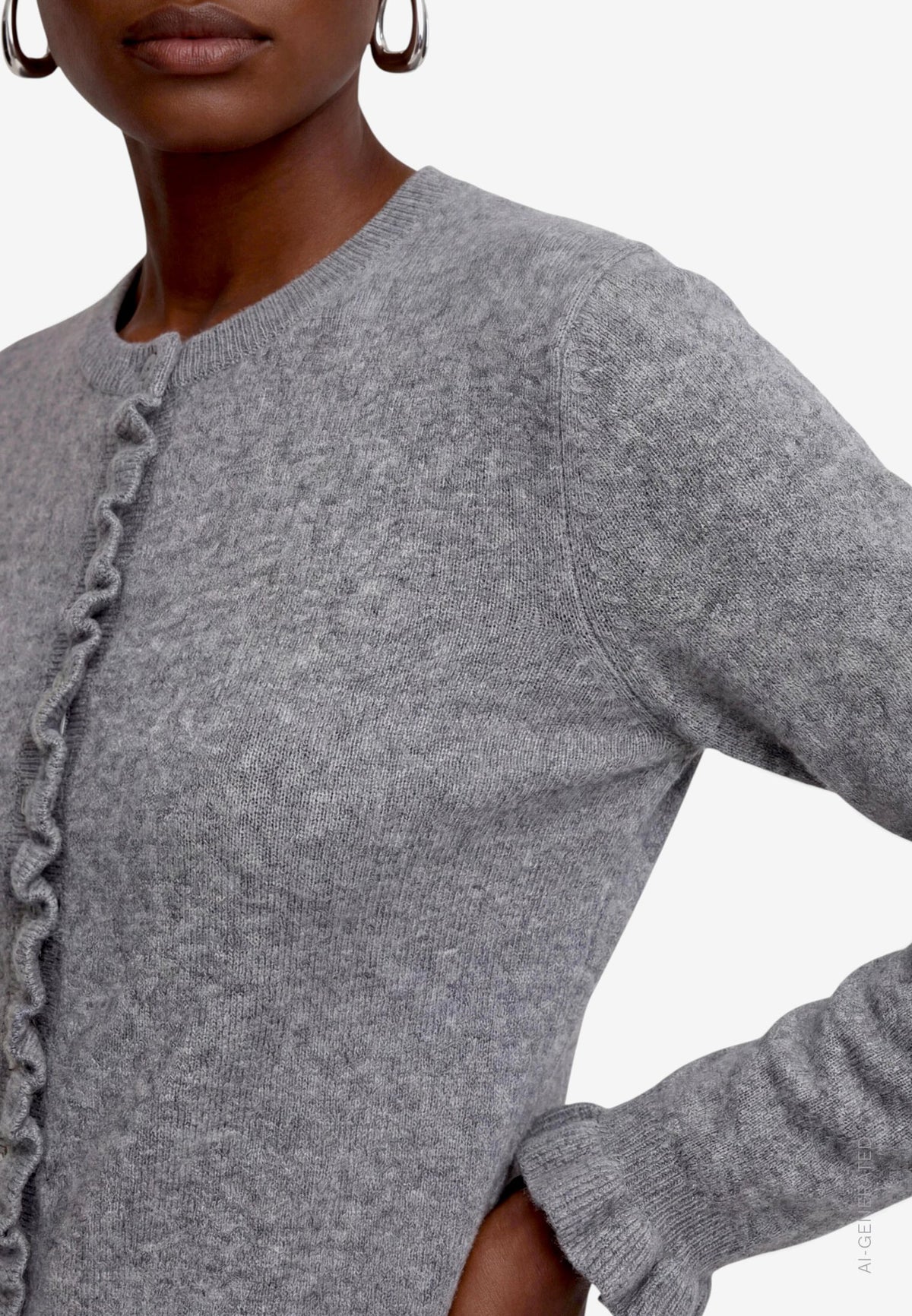 Zero Damen Strickjacken True Grey Melan