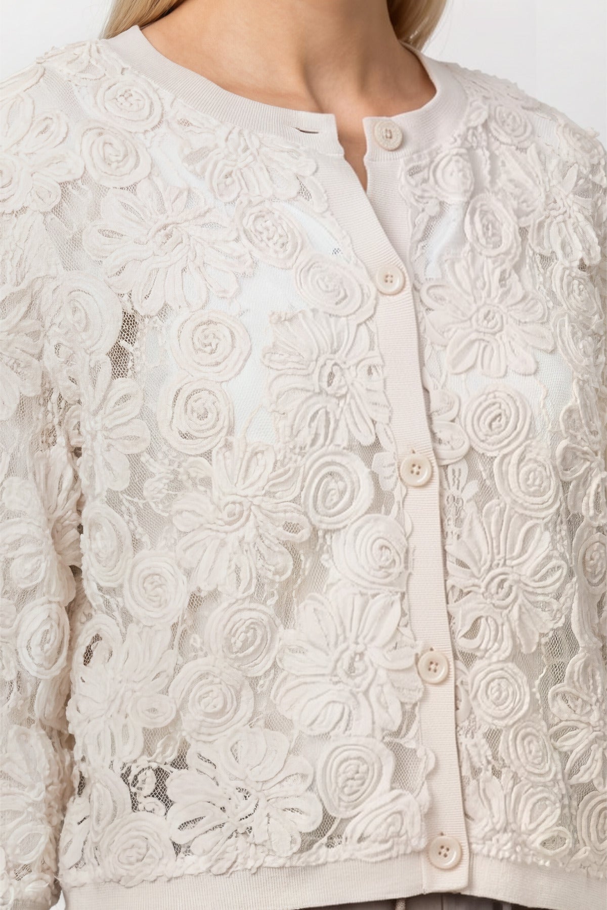 Monari Damen Strickjacken Pearly