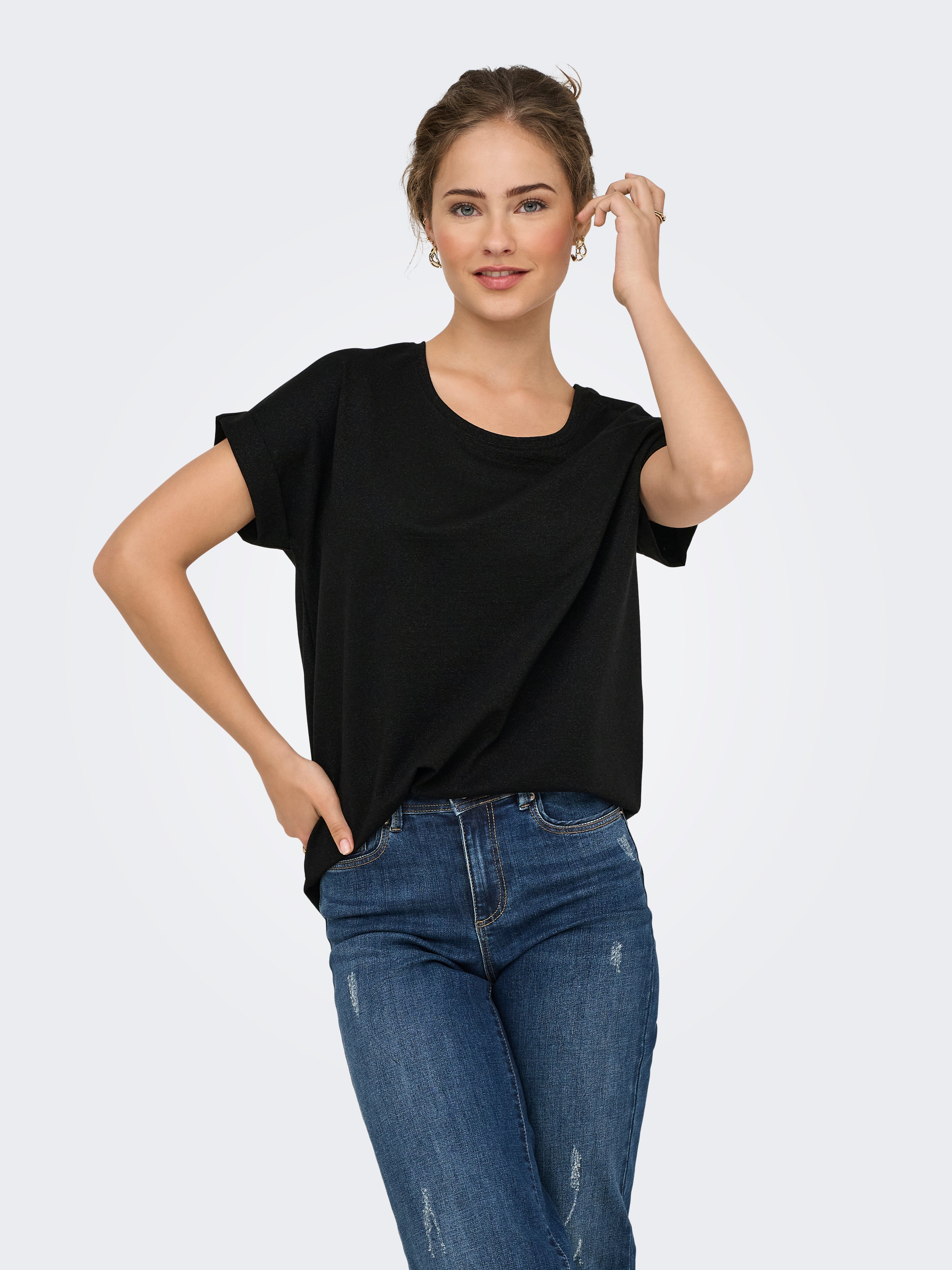 Only Damen Tops Black/Black Lur