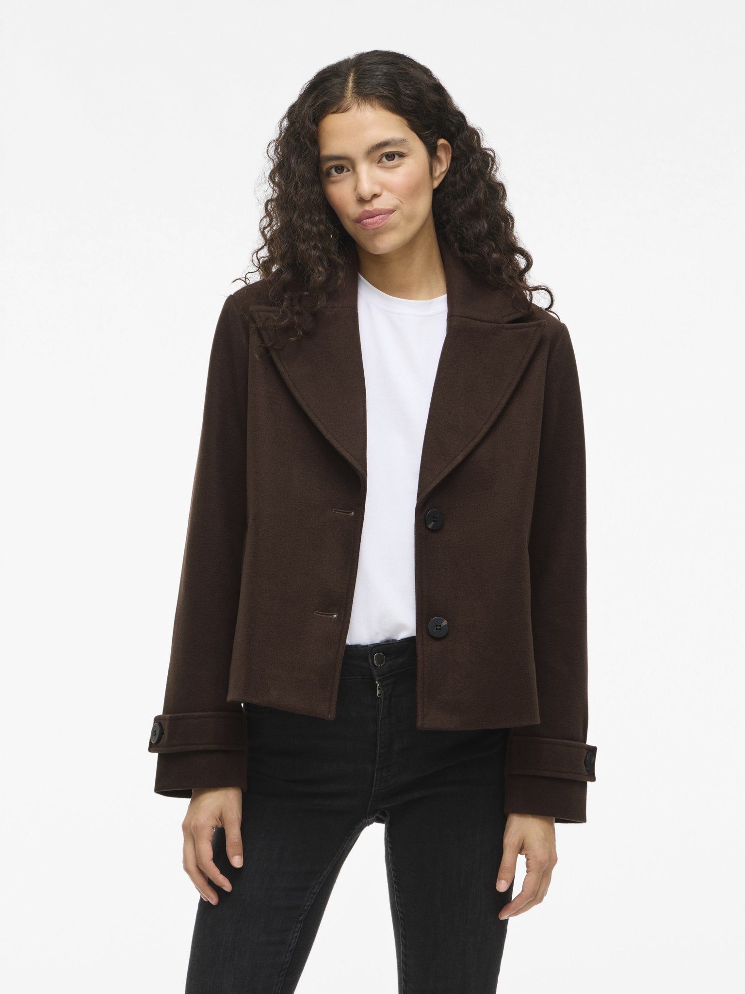 Vila Damen Jacken Coffee Bean