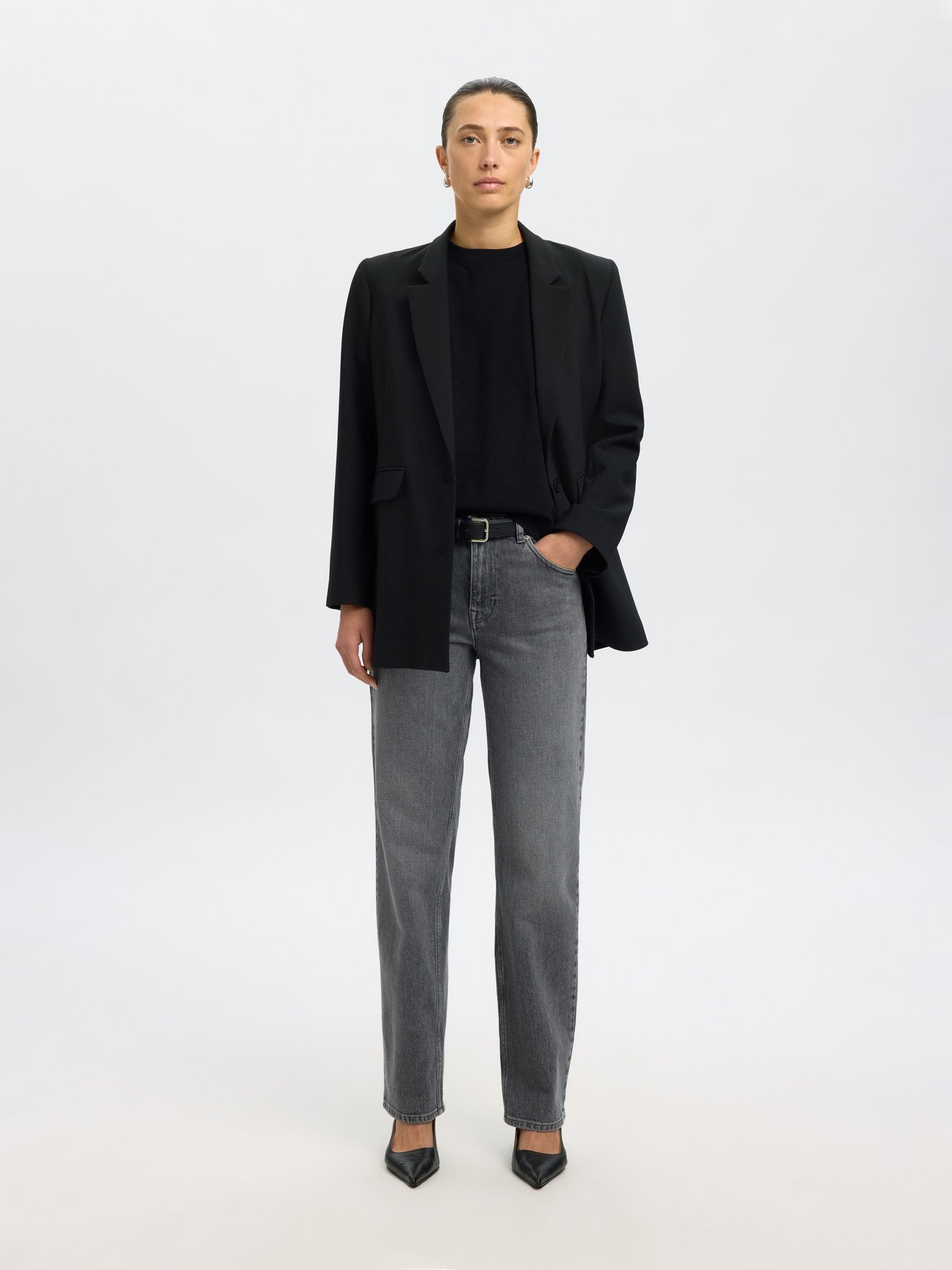 Selected Femme Damen T-Shirts Black