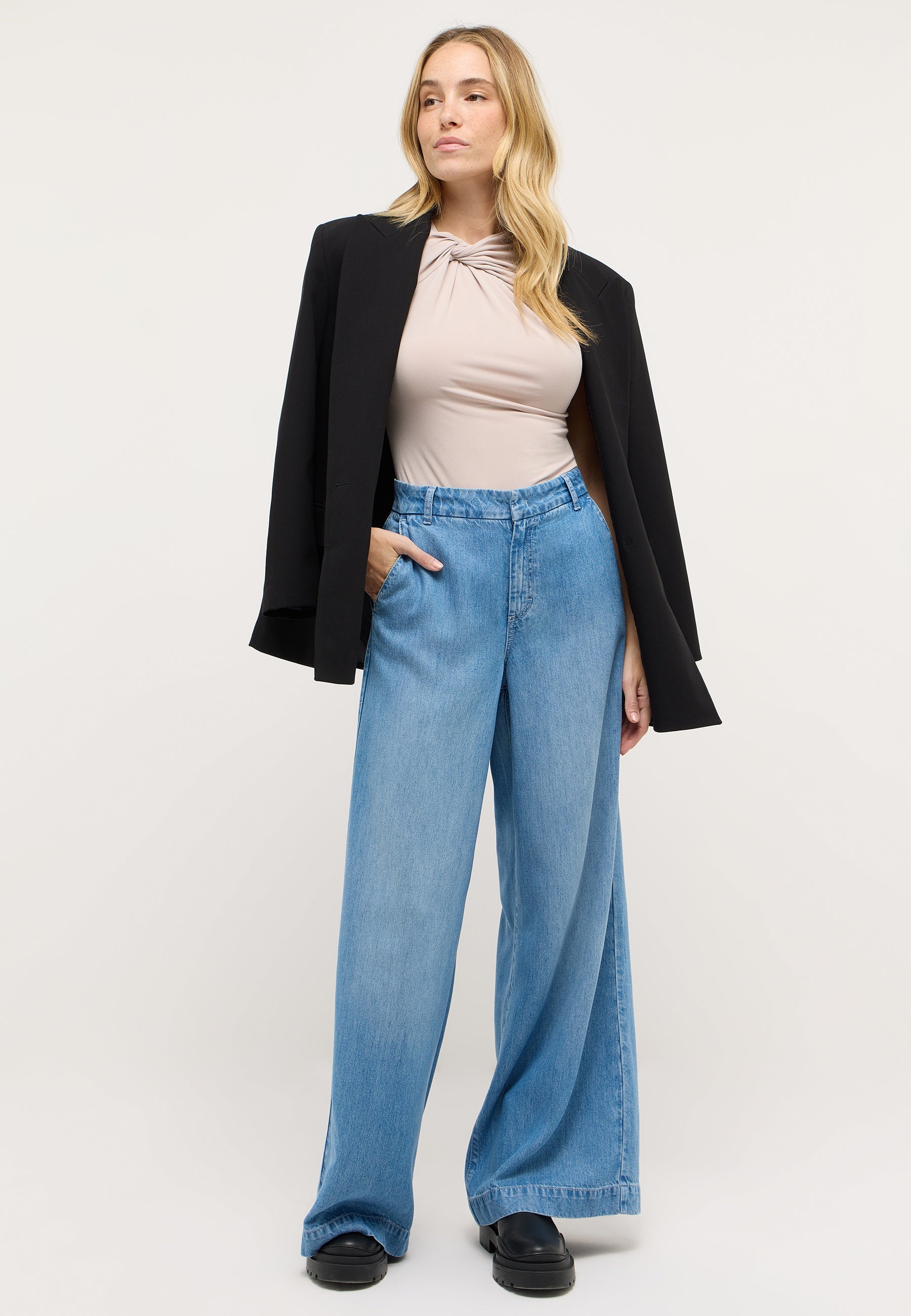 Angels Damen Hosen  Light Blue