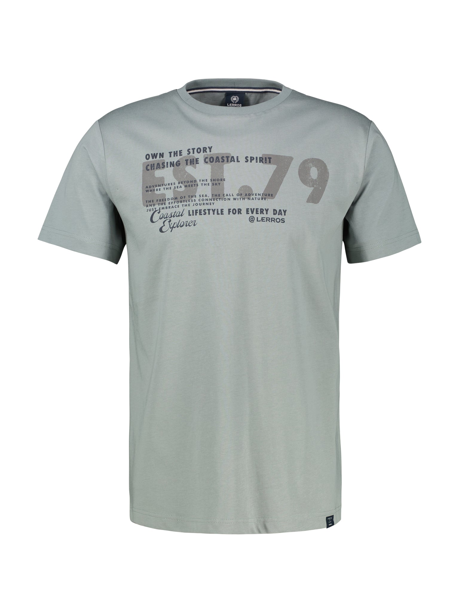 Lerros Herren T-Shirts kurz Storm Grey