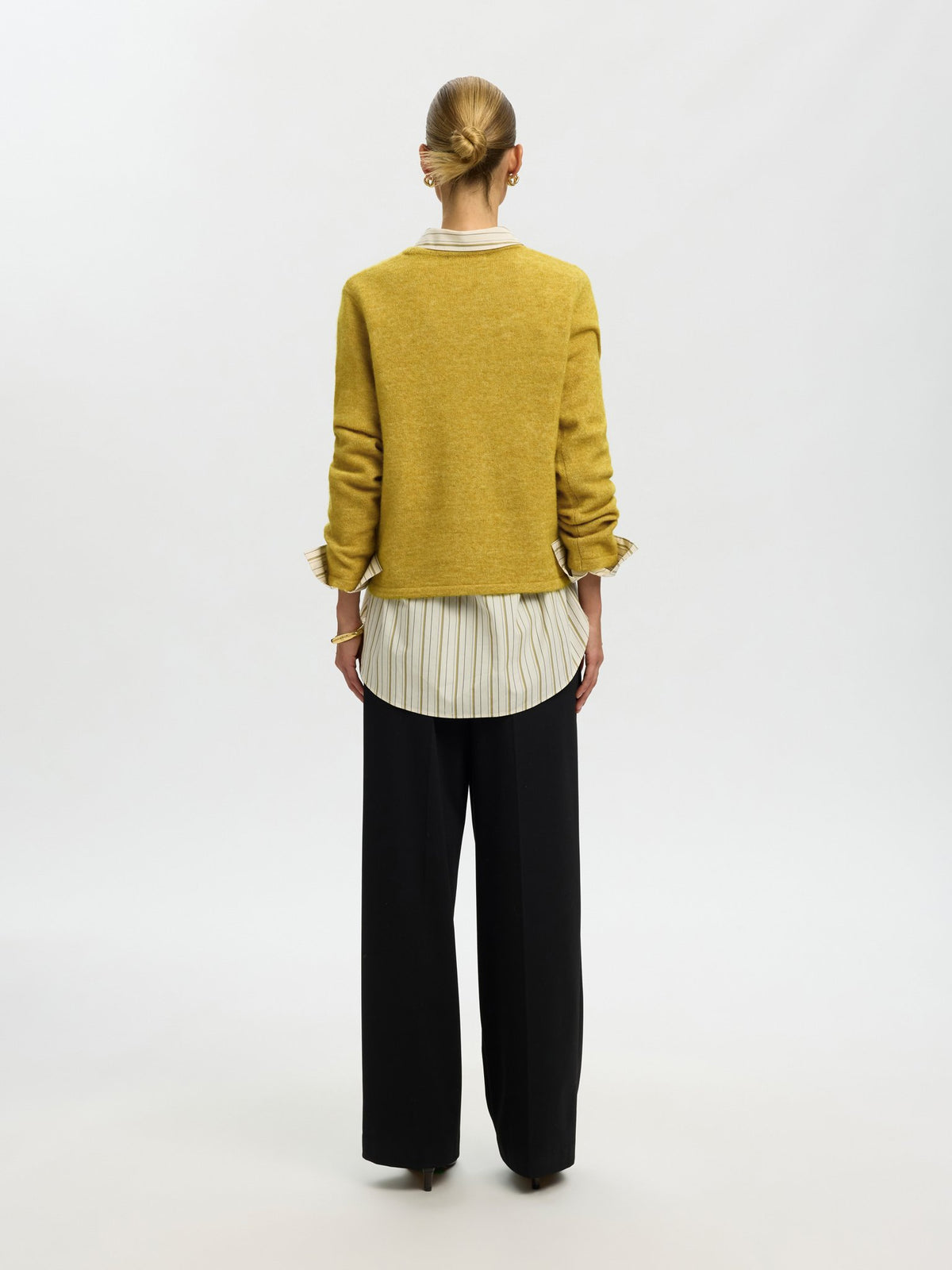 Selected Femme Damen Pullover Avocado Oil/Mel