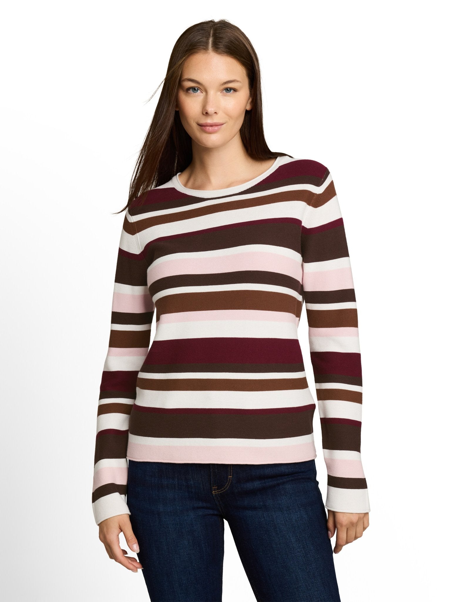 Tom Tailor Damen Pullover Camel Brown Red