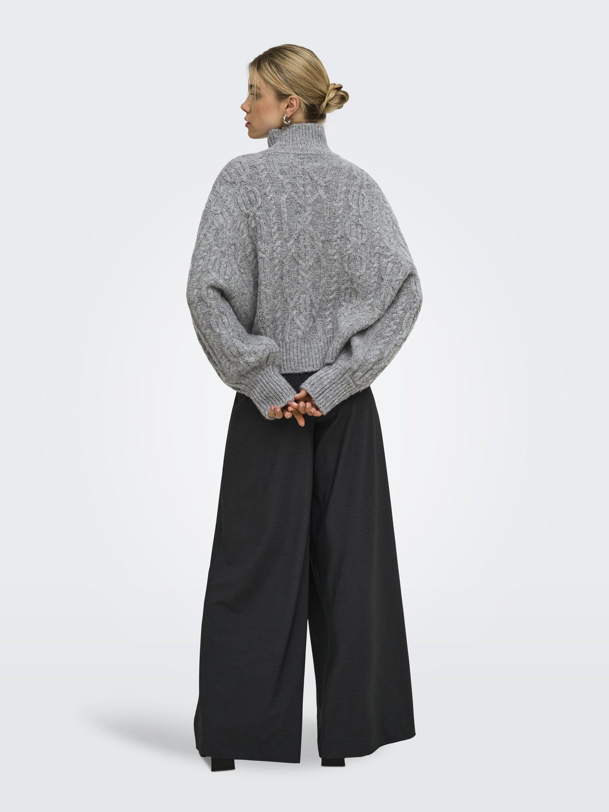 Only Damen Pullover Medium Grey Mel
