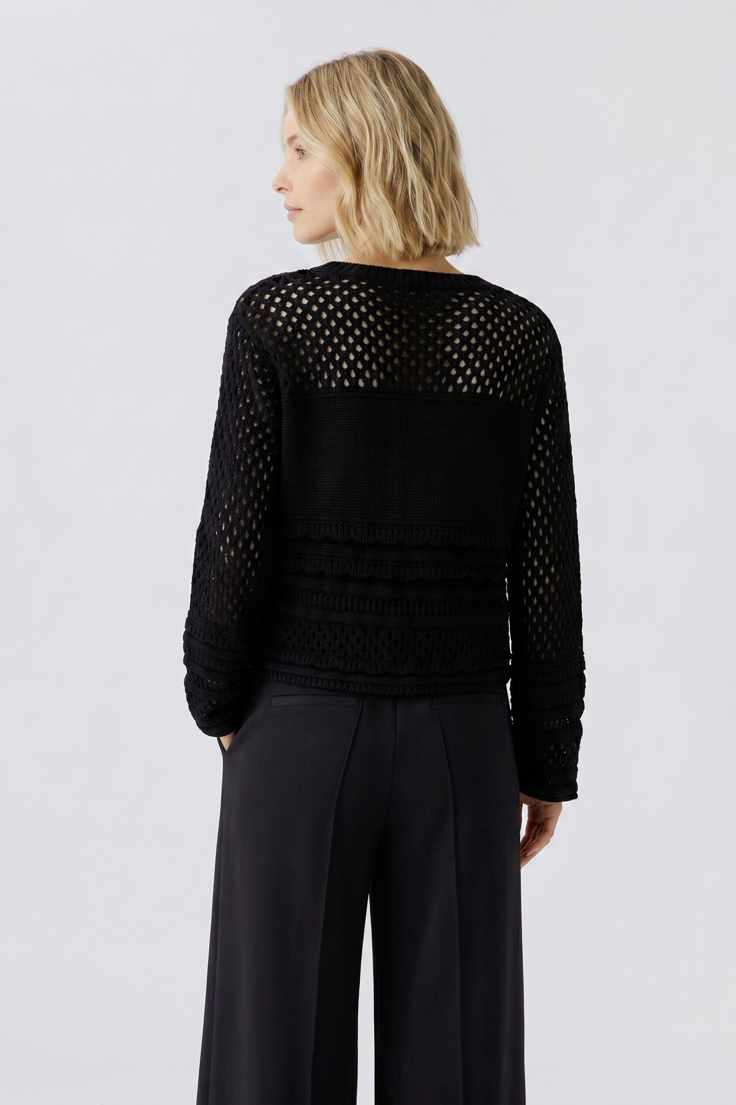 Oui Damen Pullover  Black