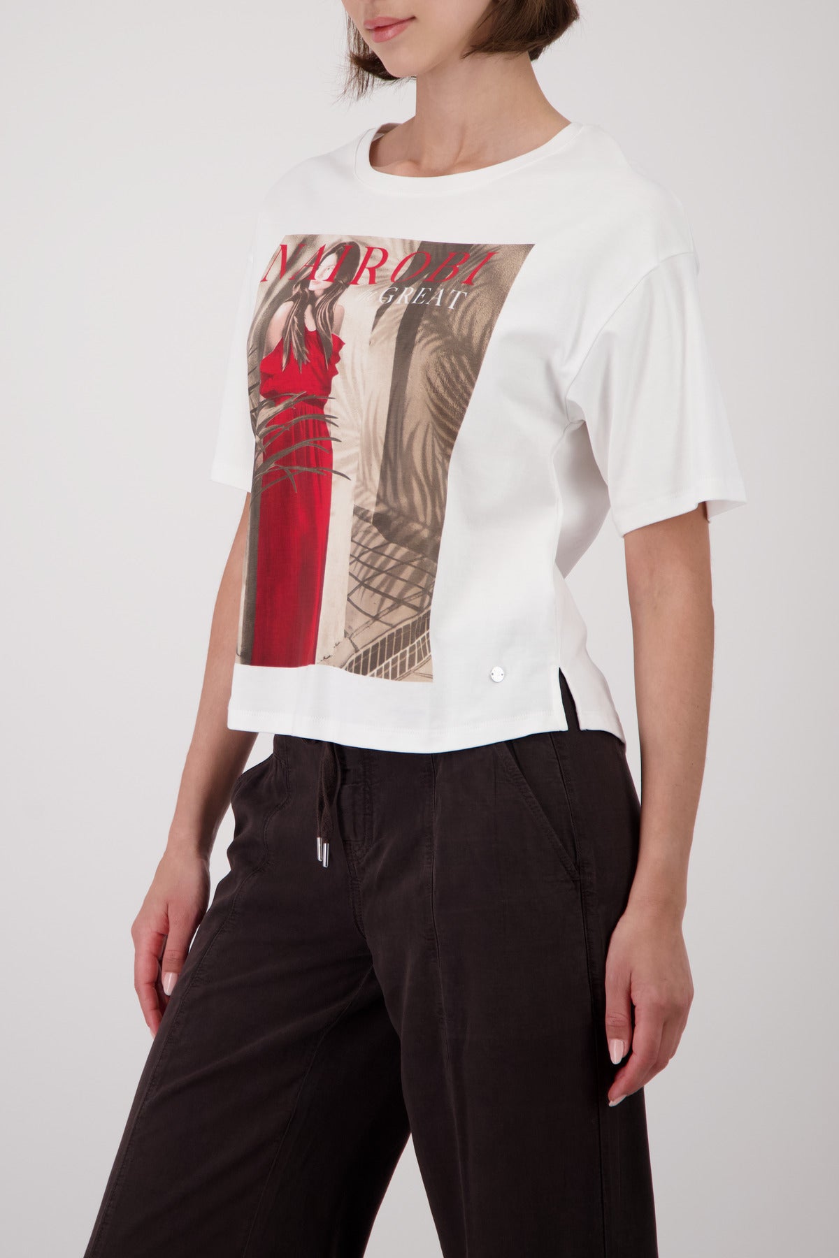 Monari Damen T-Shirts  Cream