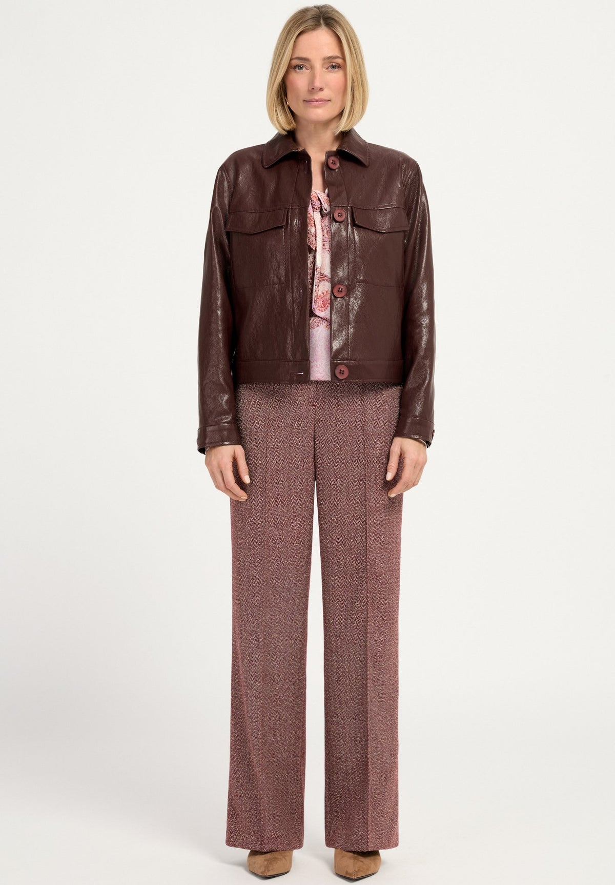 Bianca Damen Blazer Dark Barolo
