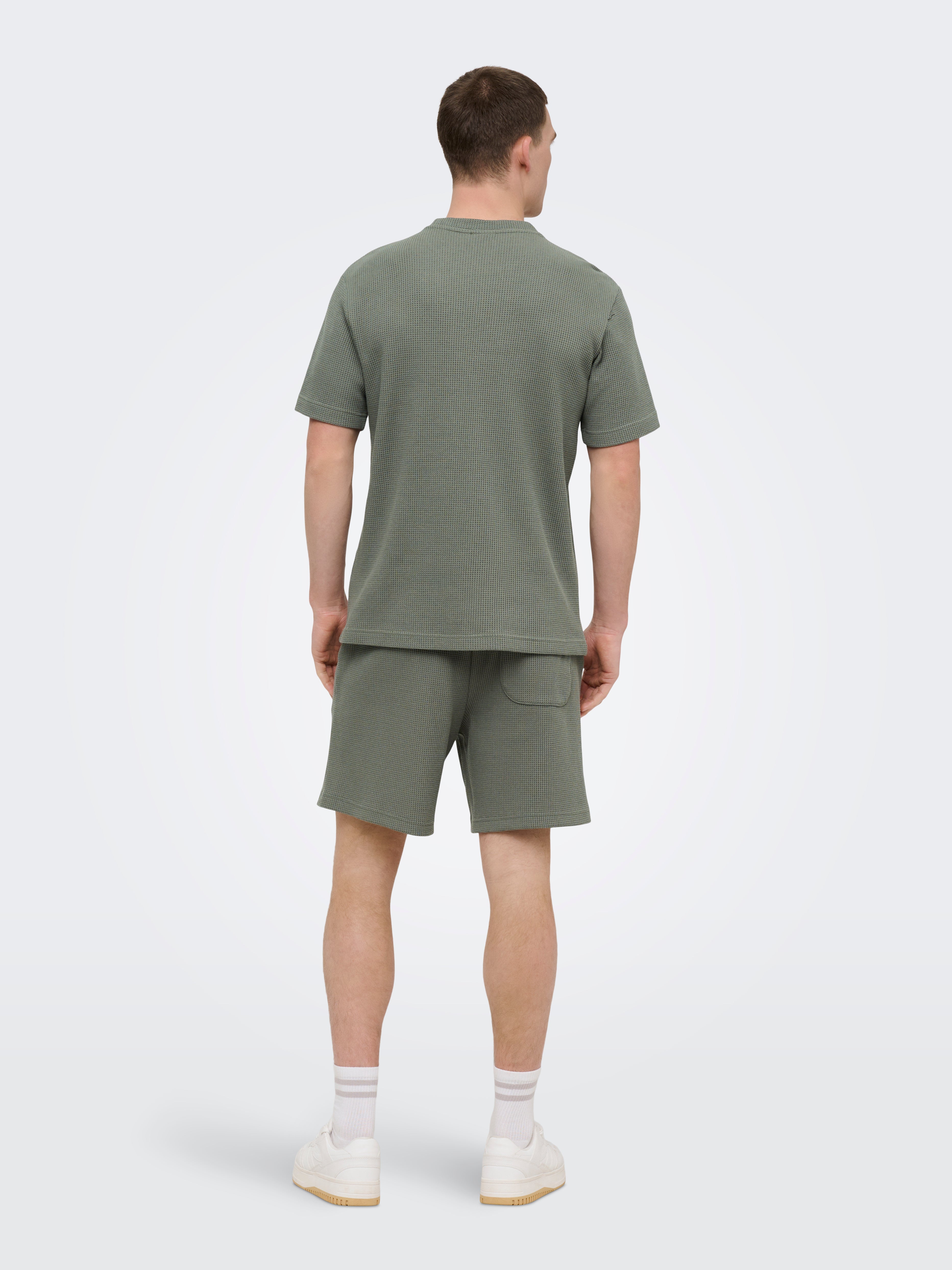 Only & Sons Herren T-Shirts kurz Castor Gray