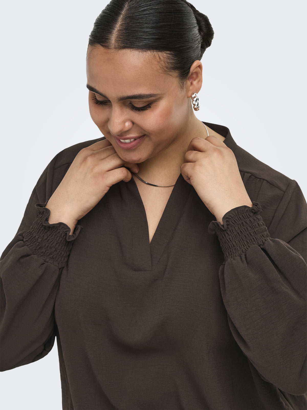 Only Carmakoma Damen T-Shirts Coffee Bean