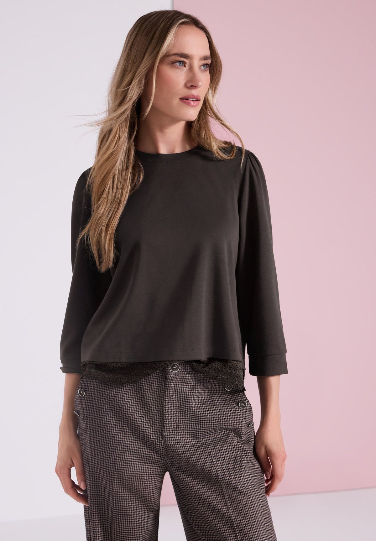 Street One Damen T-Shirts Black Cof
