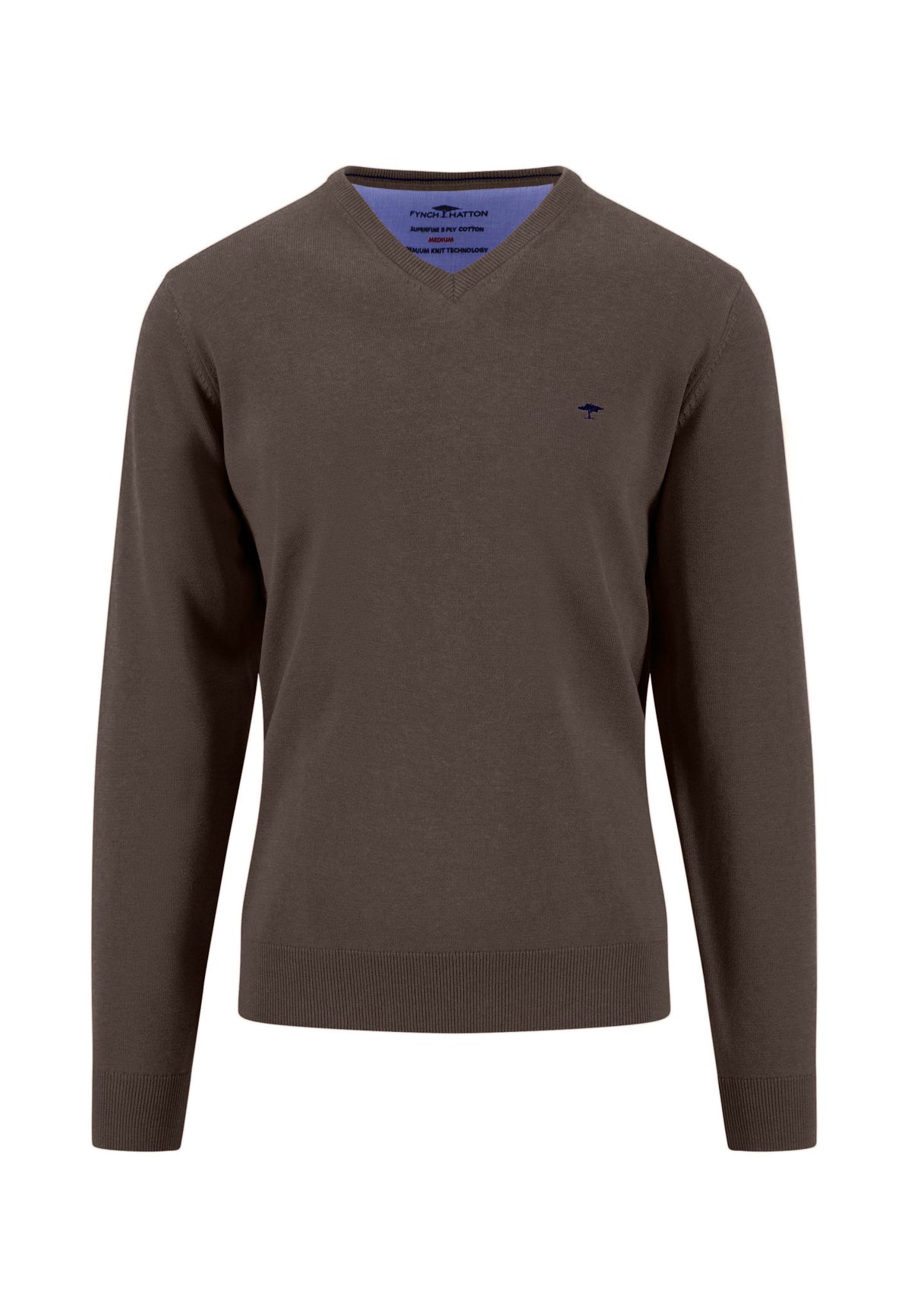 Fynch-Hatton Herren Pullover Dark Chocolate