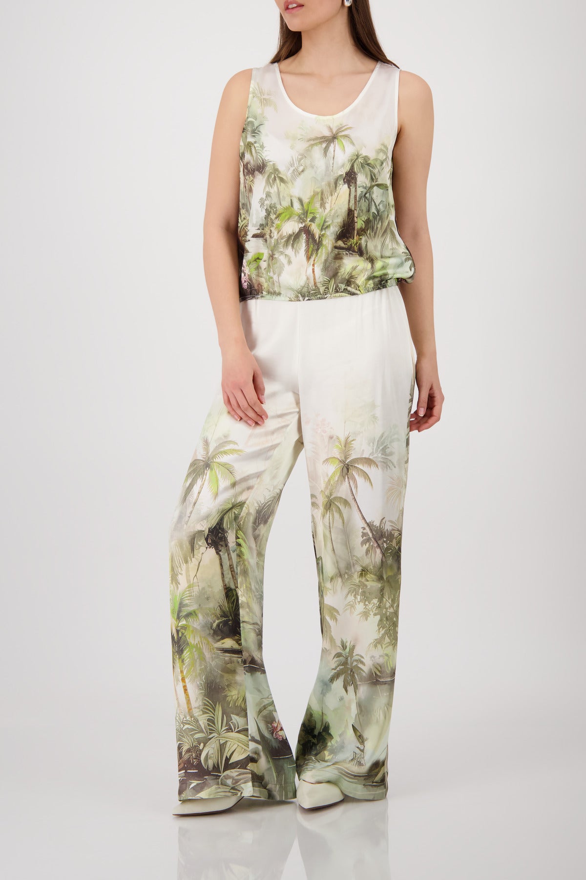 Monari Damen Tops Olive Gemus
