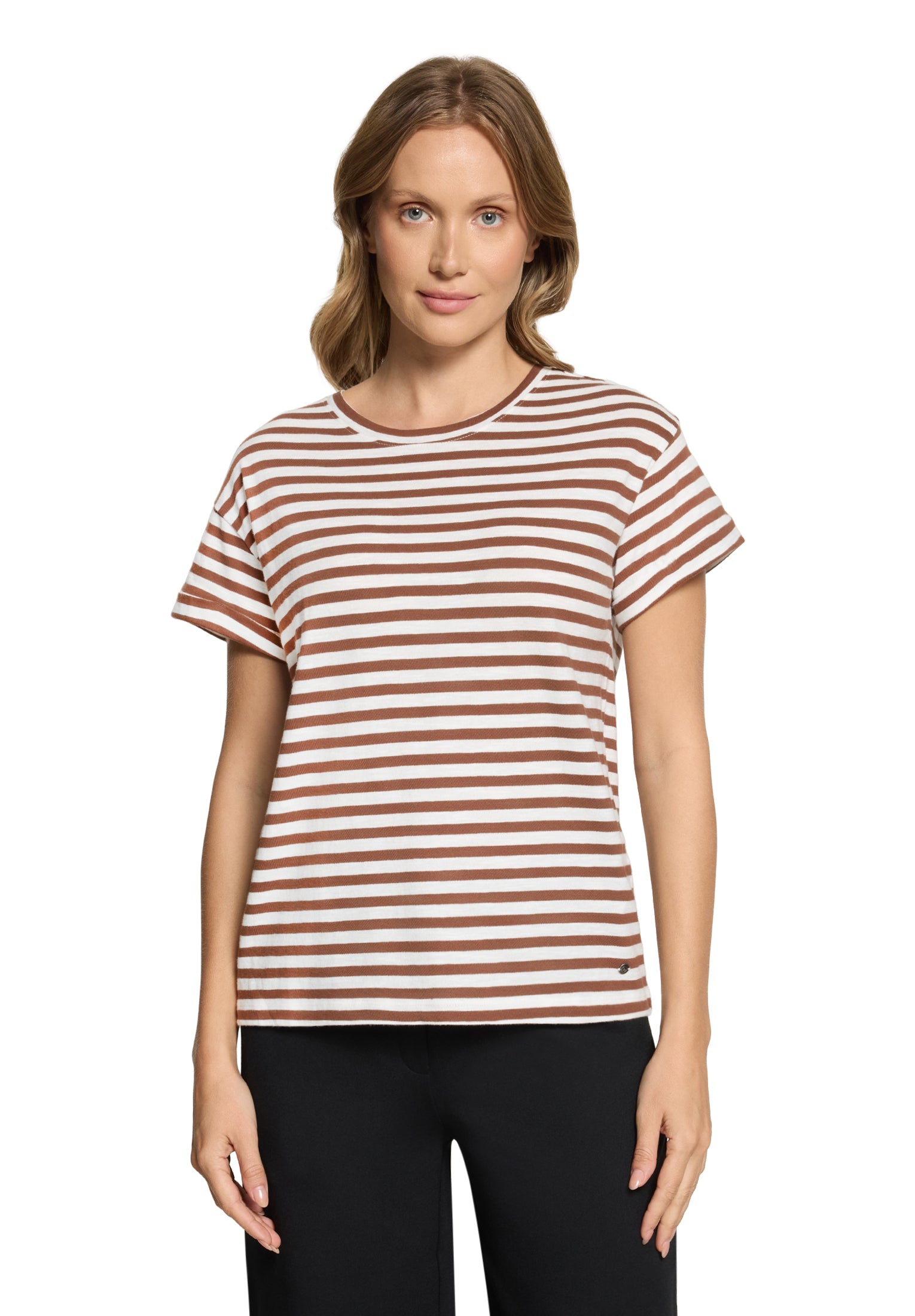 Betty & Co Damen T-Shirts Cream/Brown