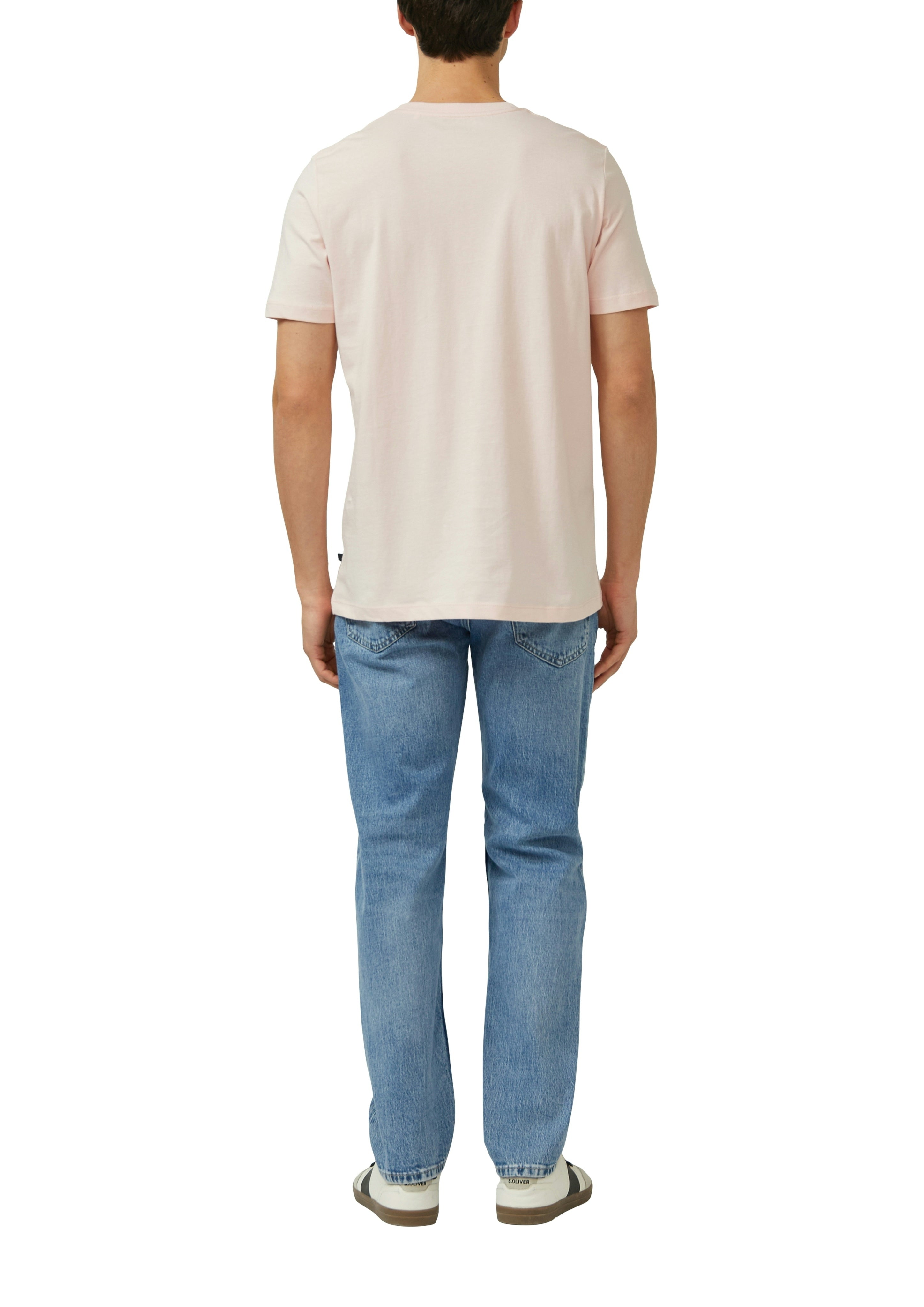 S. Oliver red Herren T-Shirts kurz Lilac/Pink