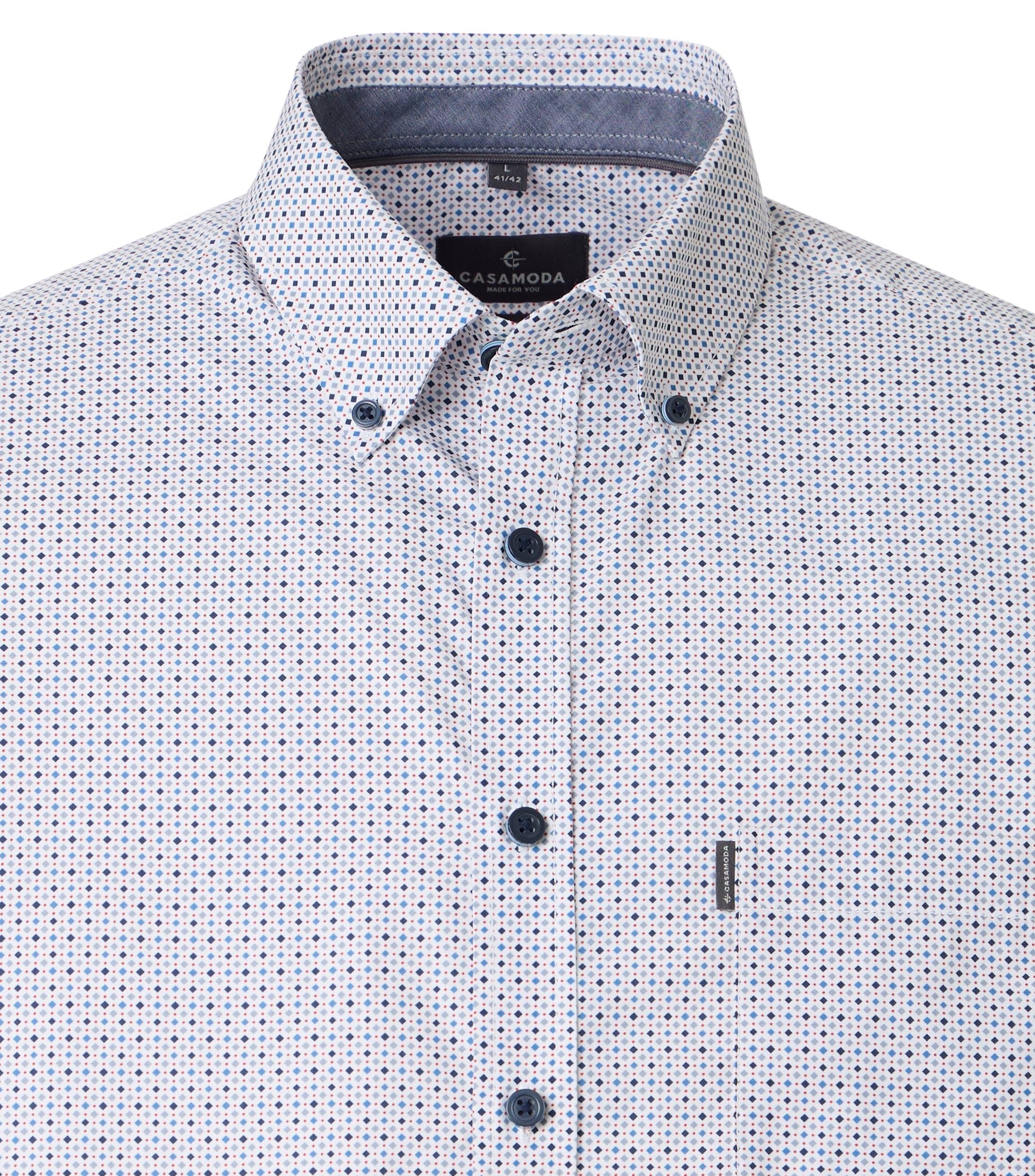 Casa Moda Herren Hemden kurz  Blau